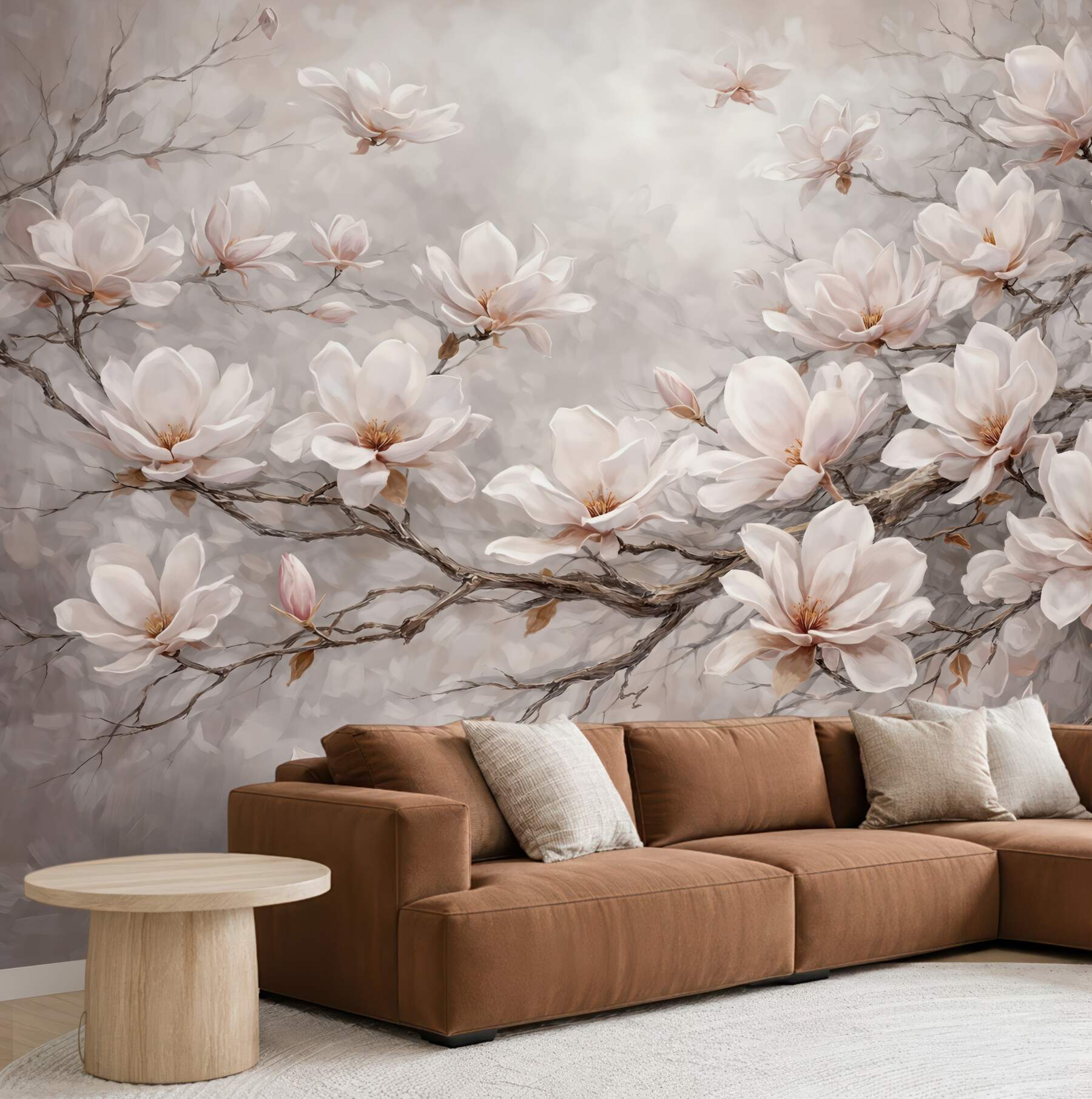 Fototapeta subtelne magnolie na gałęziach