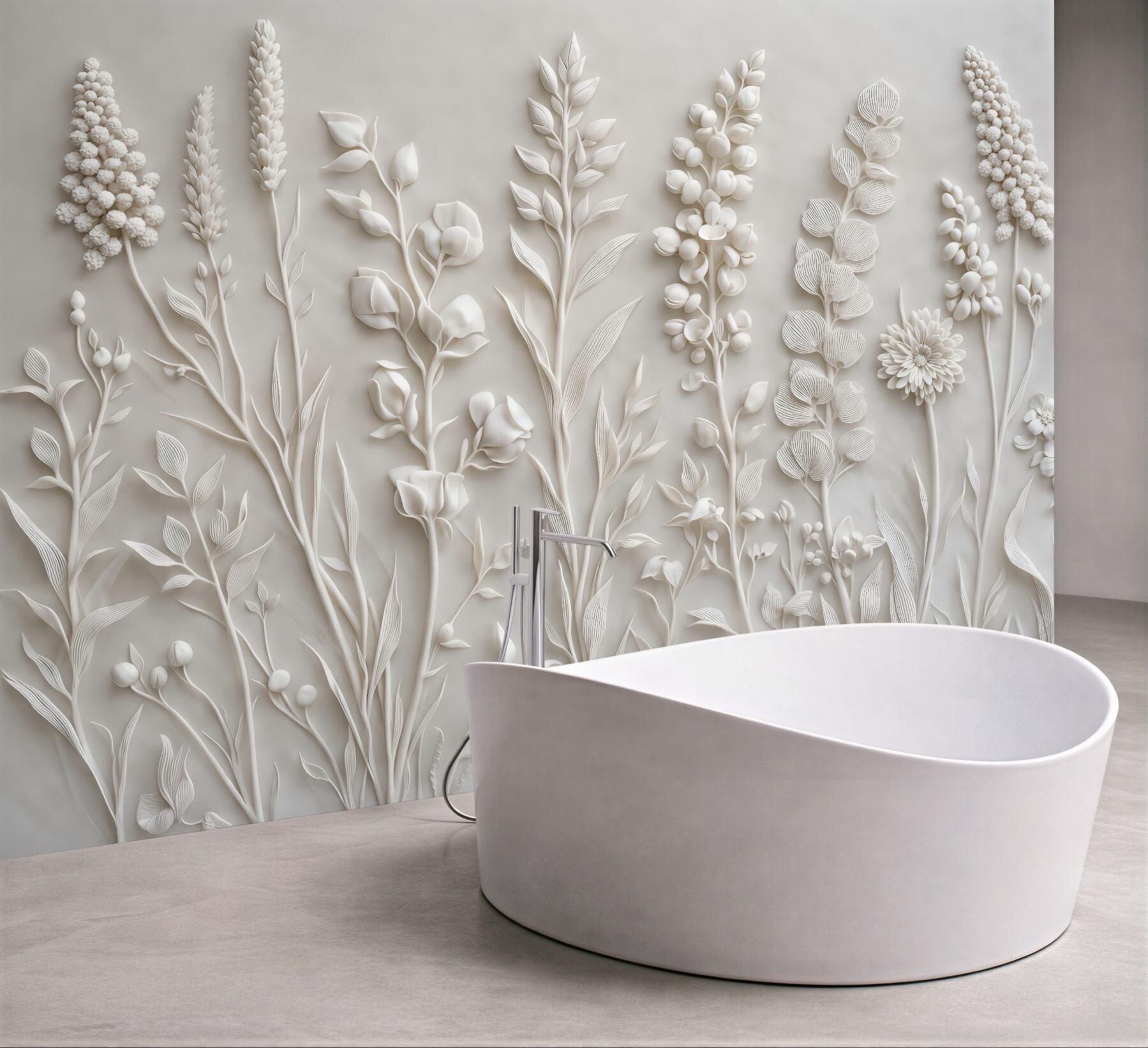 Fototapeta botaniczny relief białych polnych kwiatów