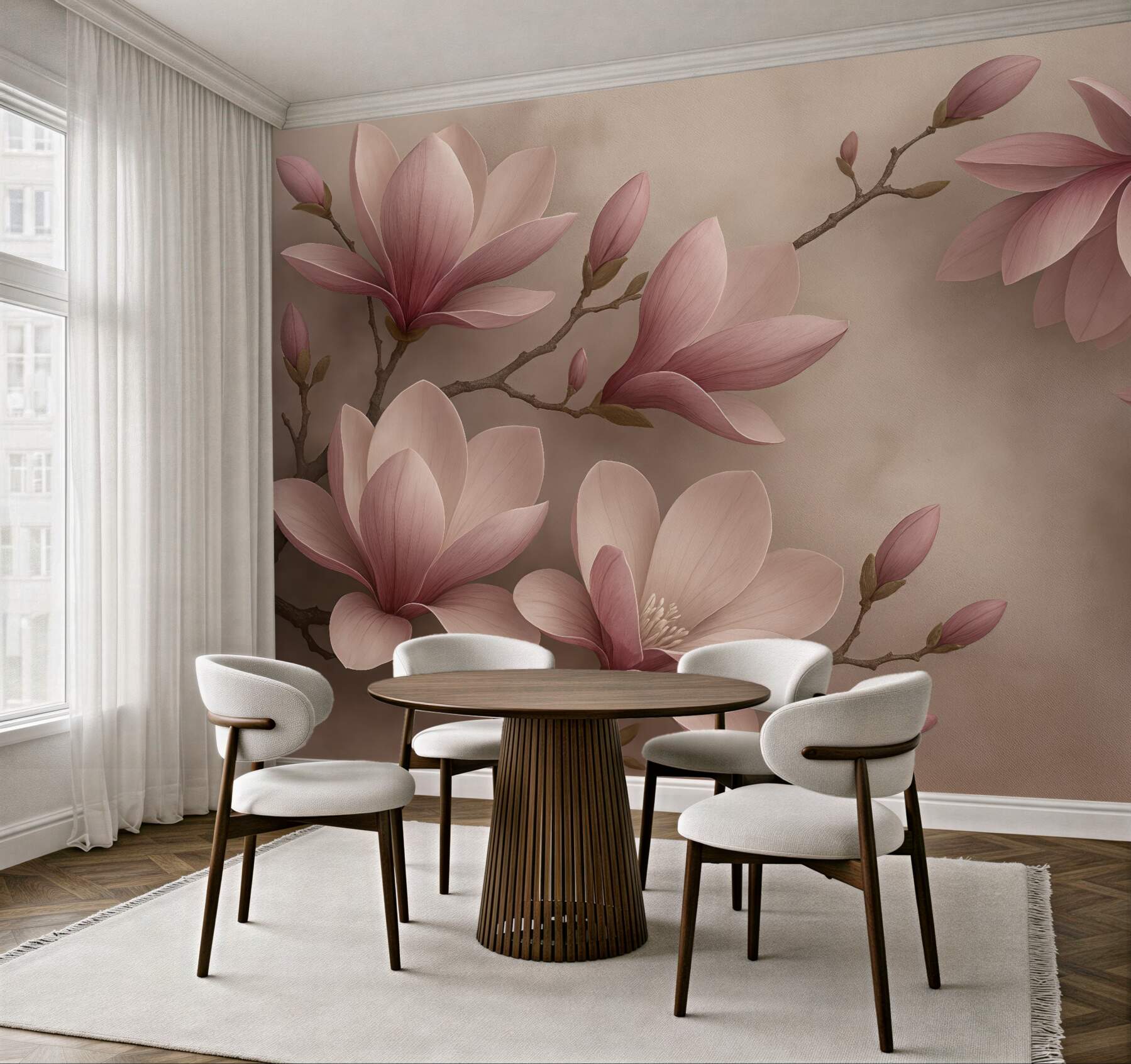 Fototapeta subtelne magnolie w różowym rozkwicie