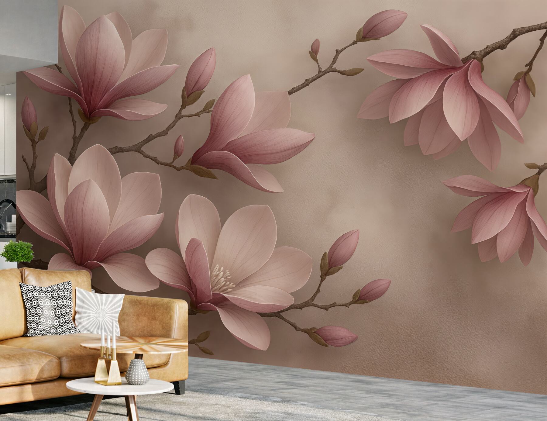 Fototapeta subtelne magnolie w różowym rozkwicie