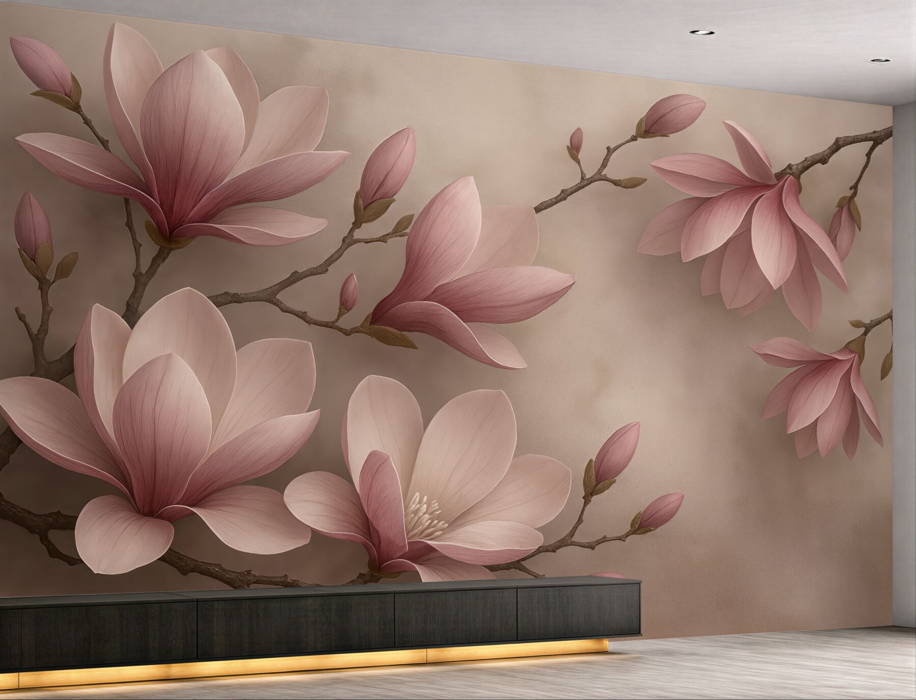 Fototapeta subtelne magnolie w różowym rozkwicie