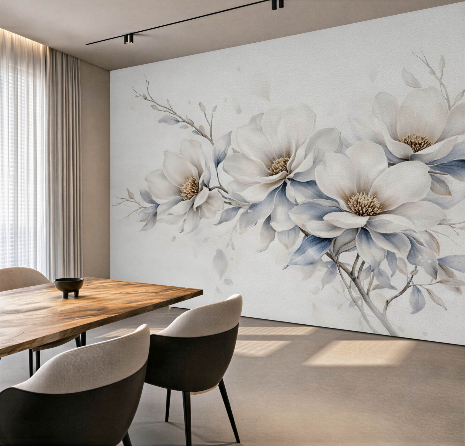 Fototapeta delikatne magnolie w jasnym rozkwicie