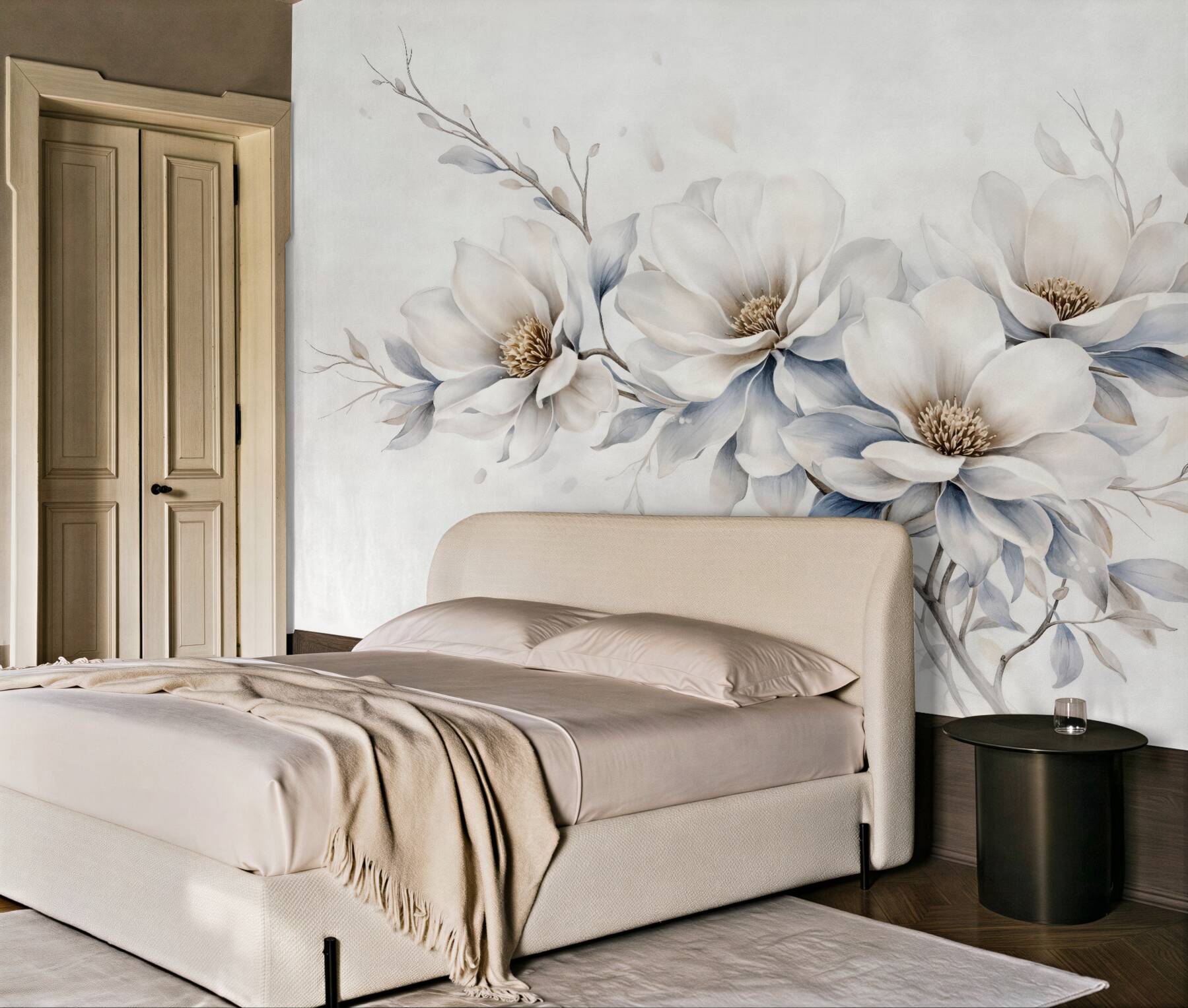 Fototapeta delikatne magnolie w jasnym rozkwicie