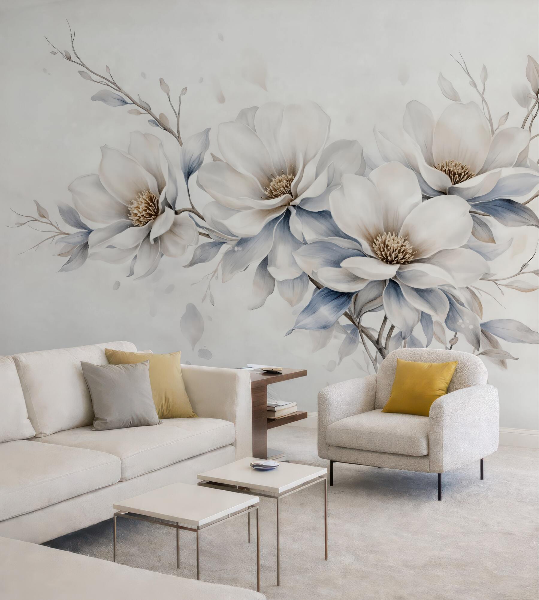 Fototapeta delikatne magnolie w jasnym rozkwicie