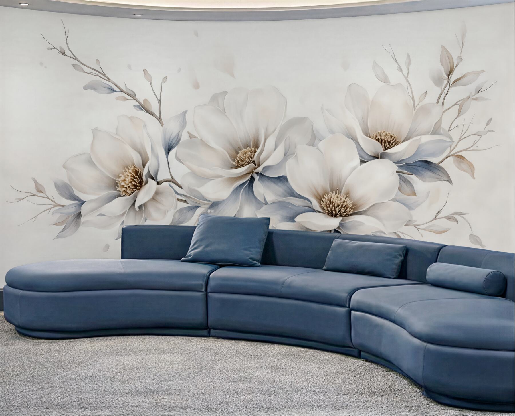 Fototapeta delikatne magnolie w jasnym rozkwicie