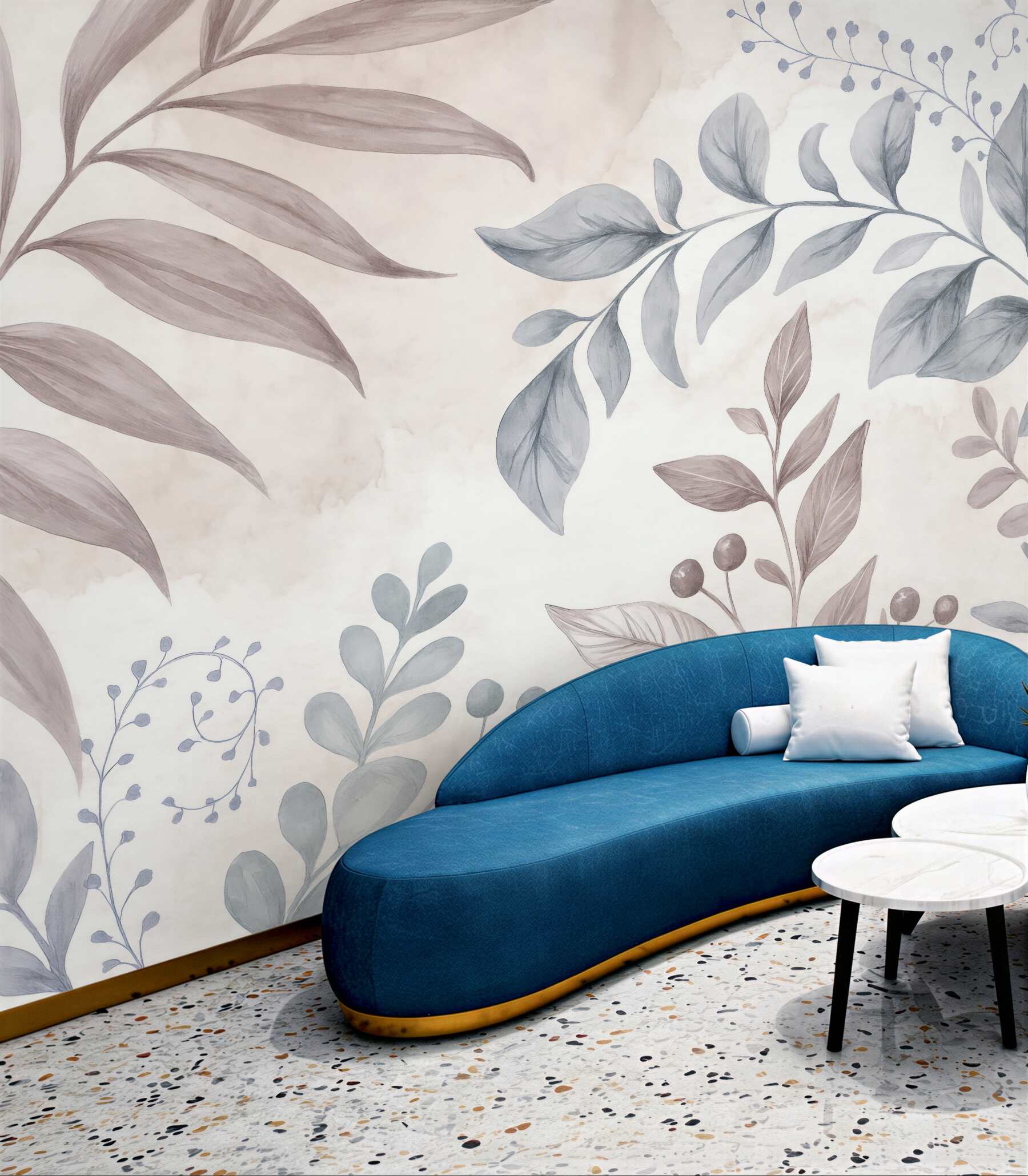 Fototapeta pastelowe liście w delikatnej harmonii