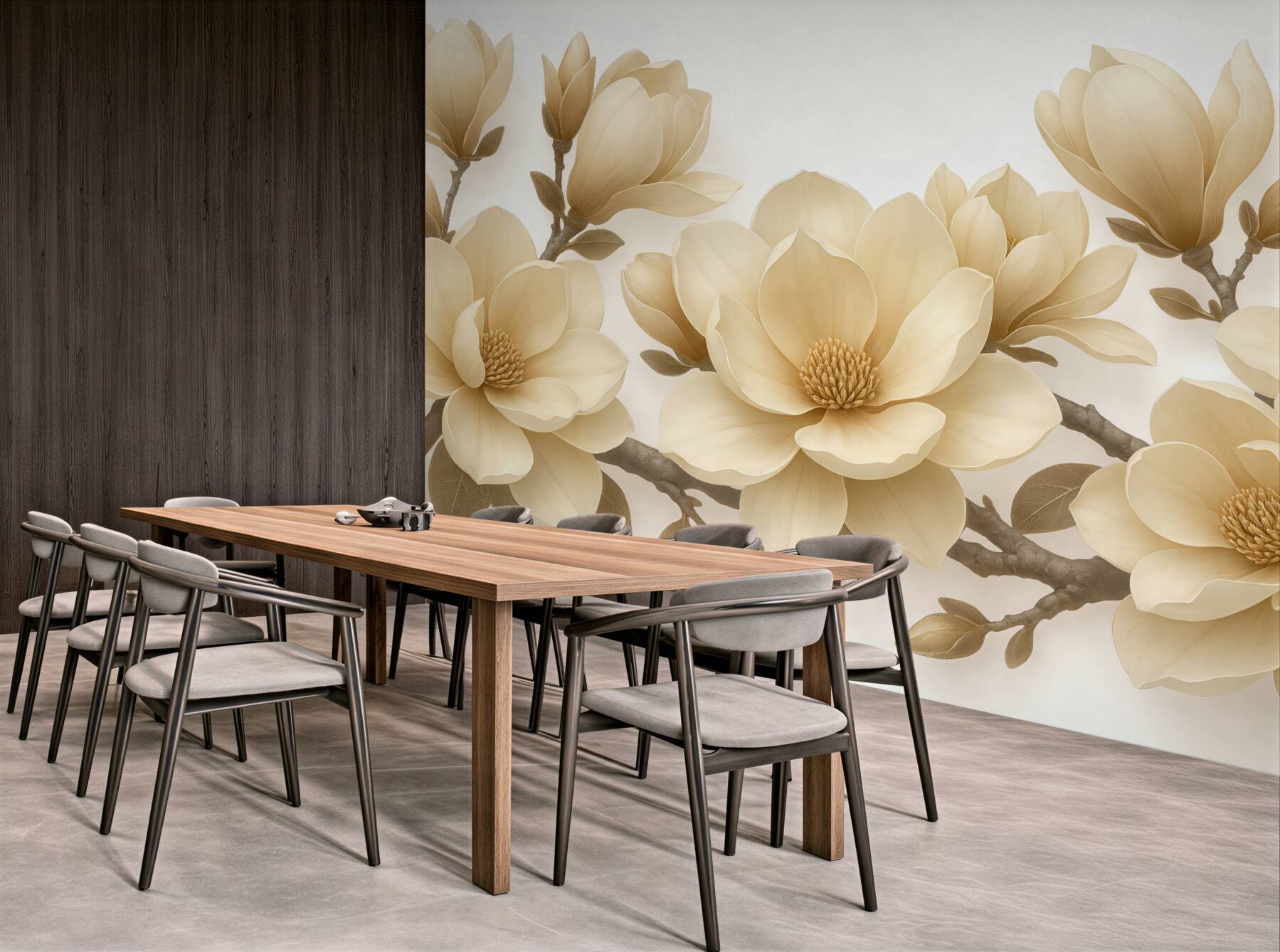 Fototapeta kremowe magnolie w eleganckim rozkwicie