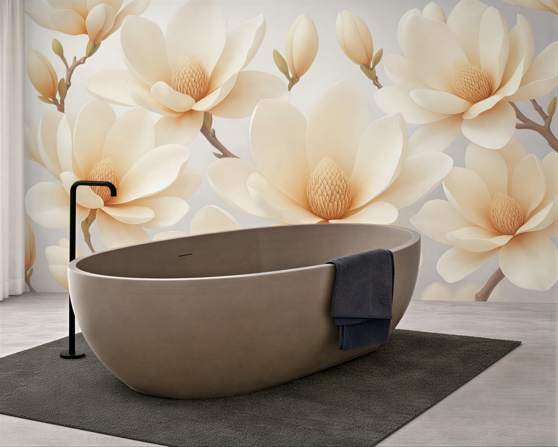 Fototapeta kremowe magnolie w subtelnej elegancji