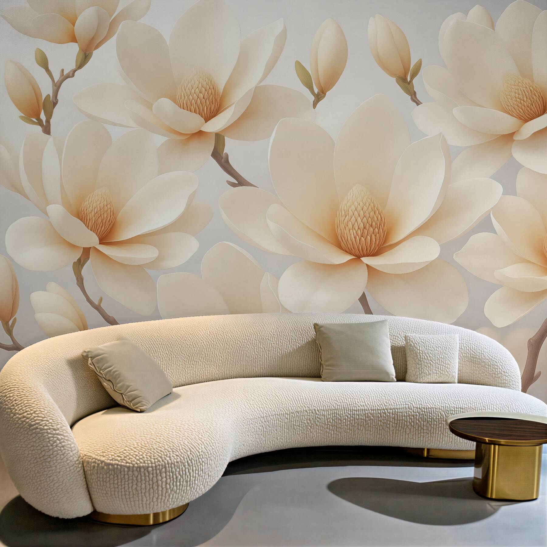 Fototapeta kremowe magnolie w subtelnej elegancji