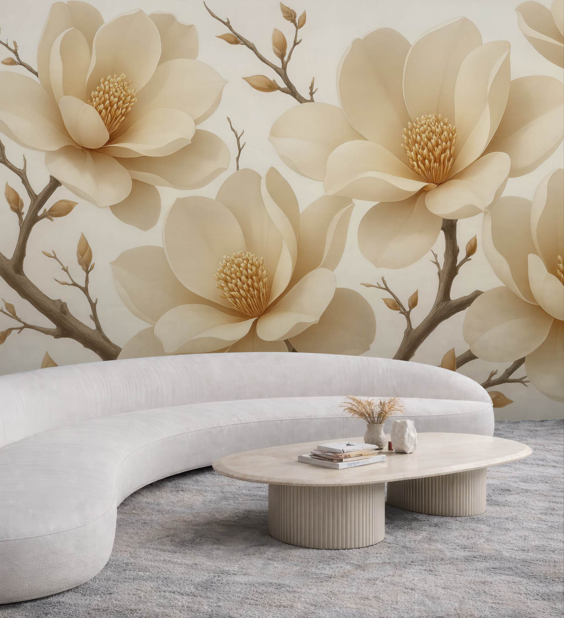 Fototapeta kremowe magnolie w subtelnej elegancji