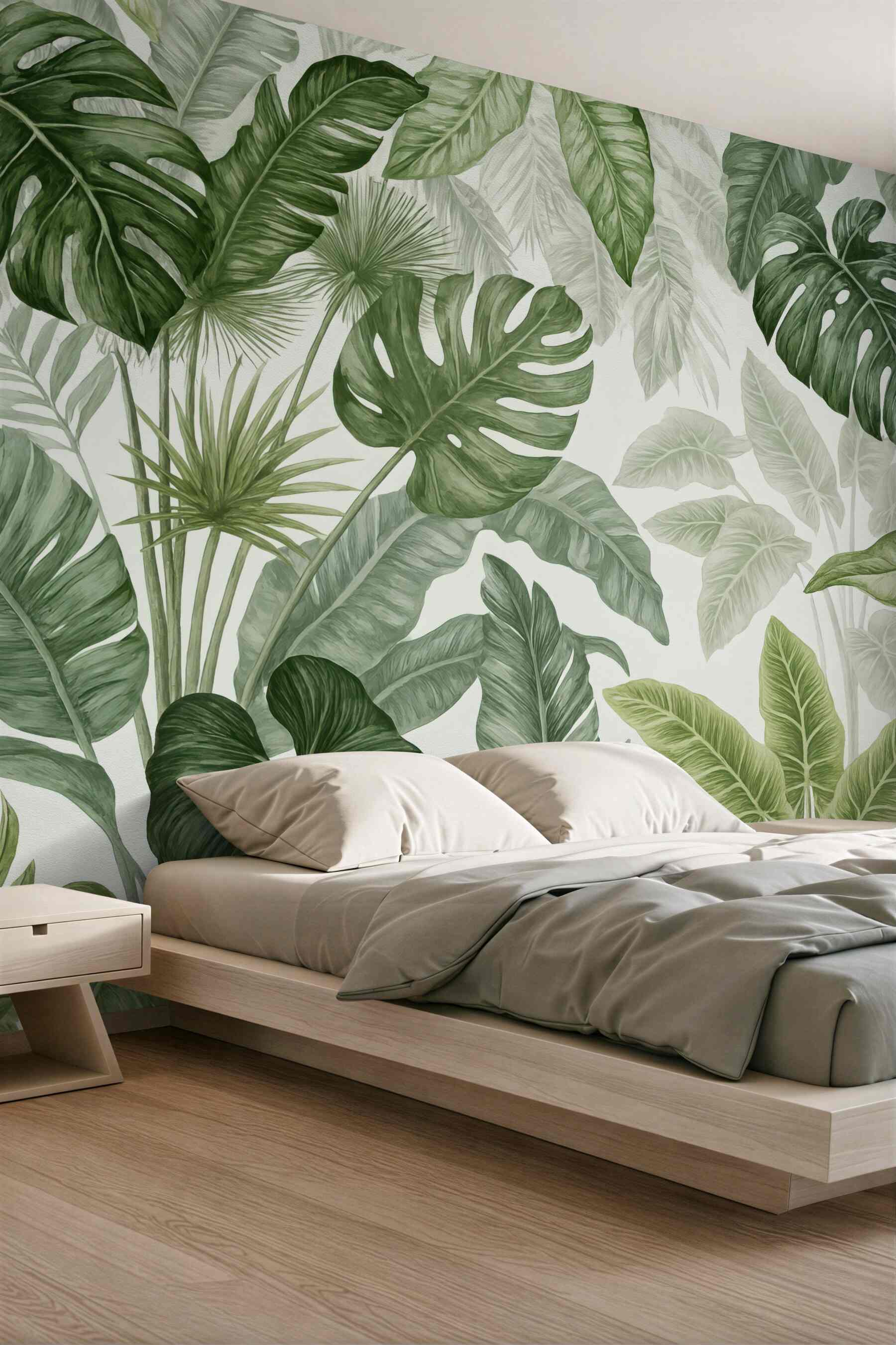 Fototapeta zielona dżungla w botanicznym stylu