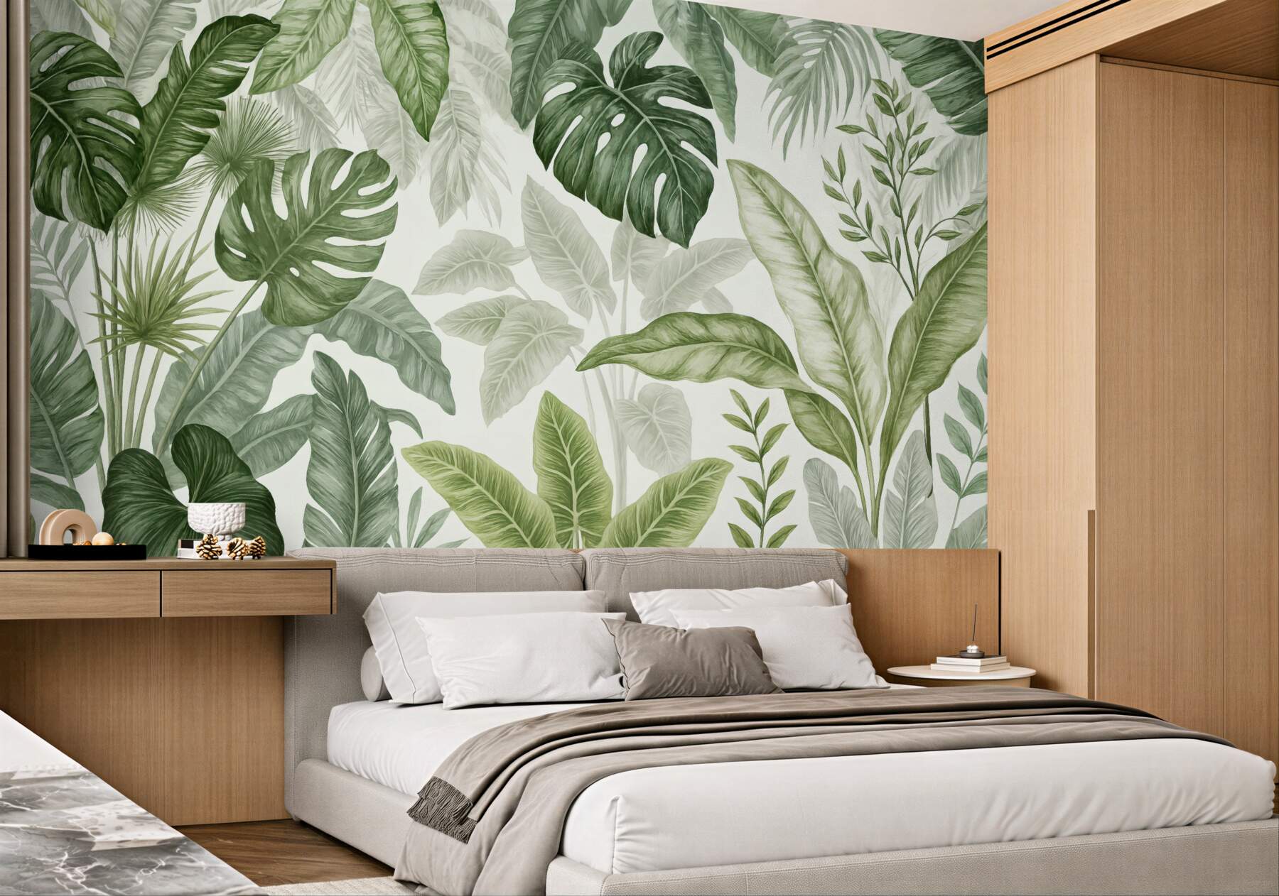 Fototapeta zielona dżungla w botanicznym stylu