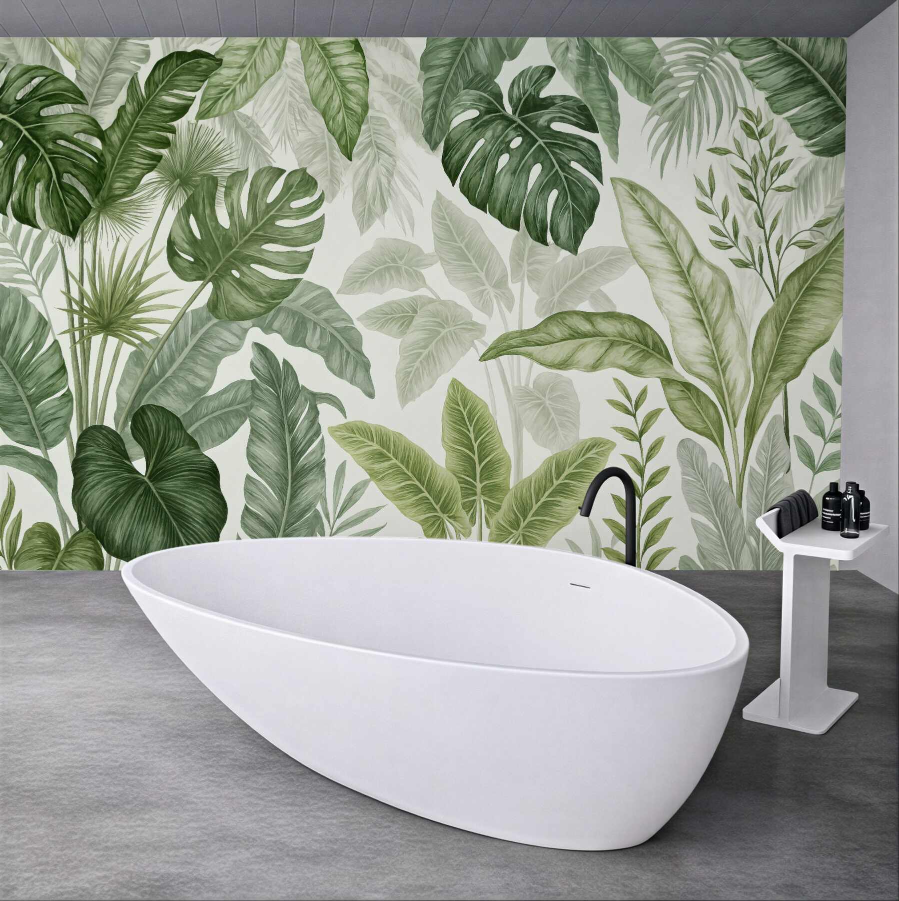 Fototapeta zielona dżungla w botanicznym stylu