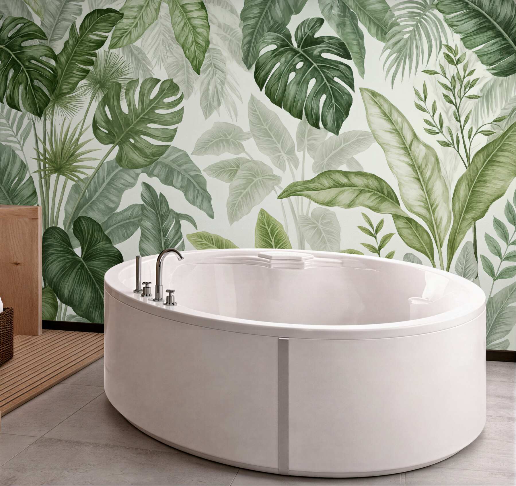 Fototapeta zielona dżungla w botanicznym stylu