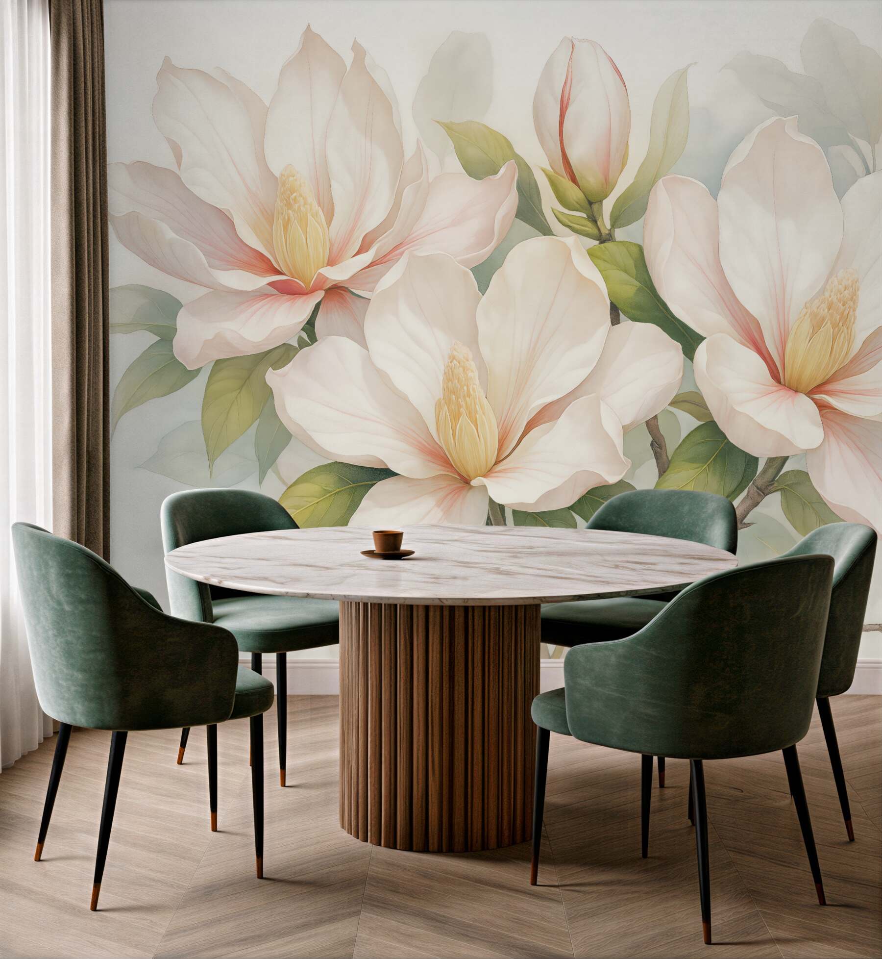 Fototapeta pastelowe magnolie w delikatnym rozkwicie