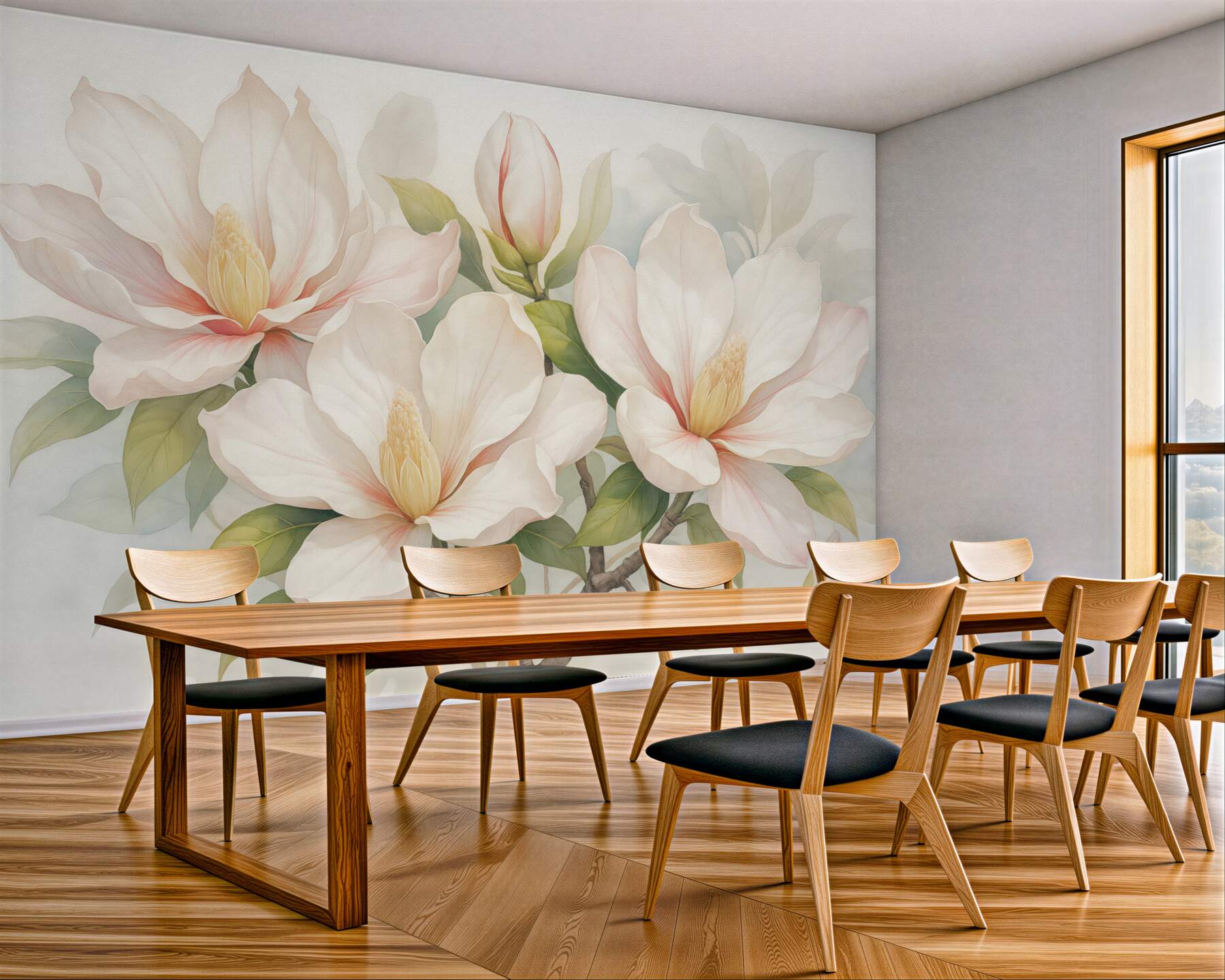 Fototapeta pastelowe magnolie w delikatnym rozkwicie