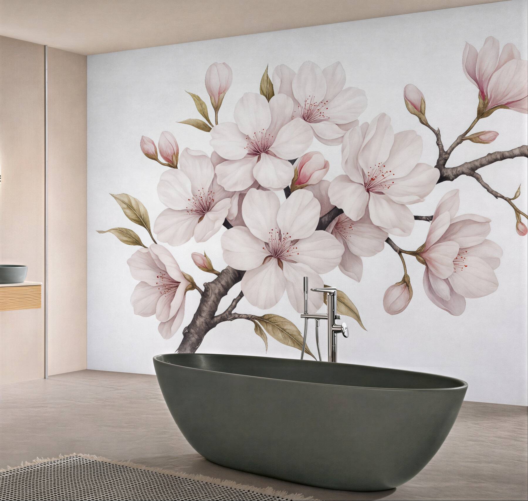 Fototapeta delikatna gałąź kwitnącej magnolii