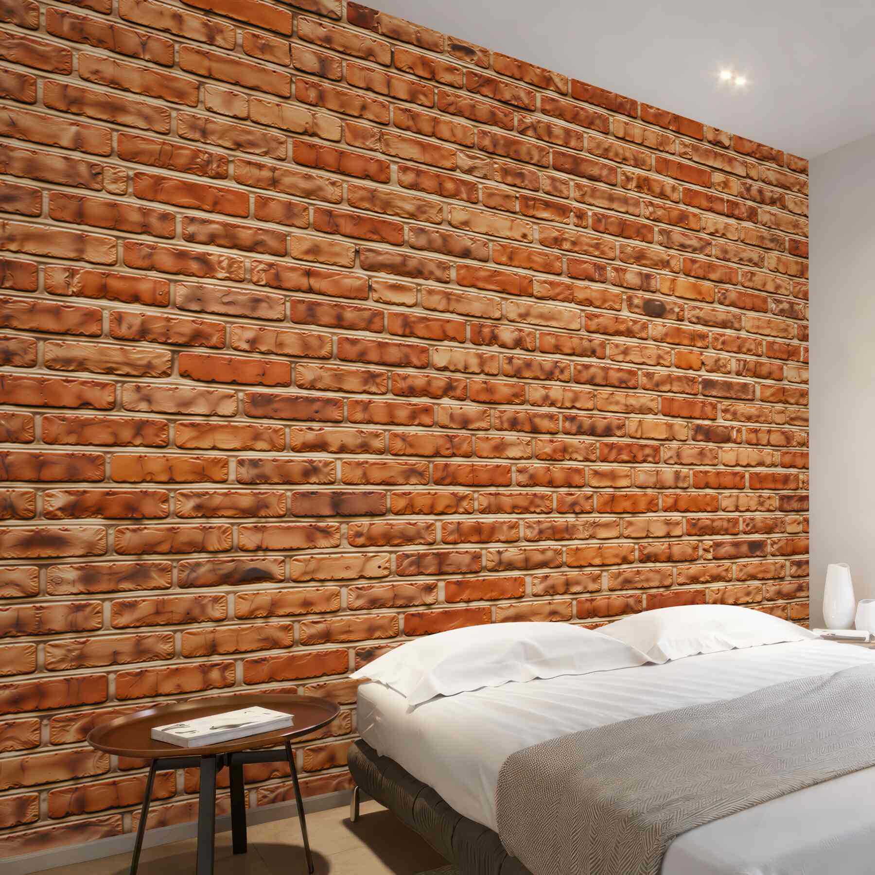 Fototapeta ceglana ściana miedziana nowoczesna industrialna