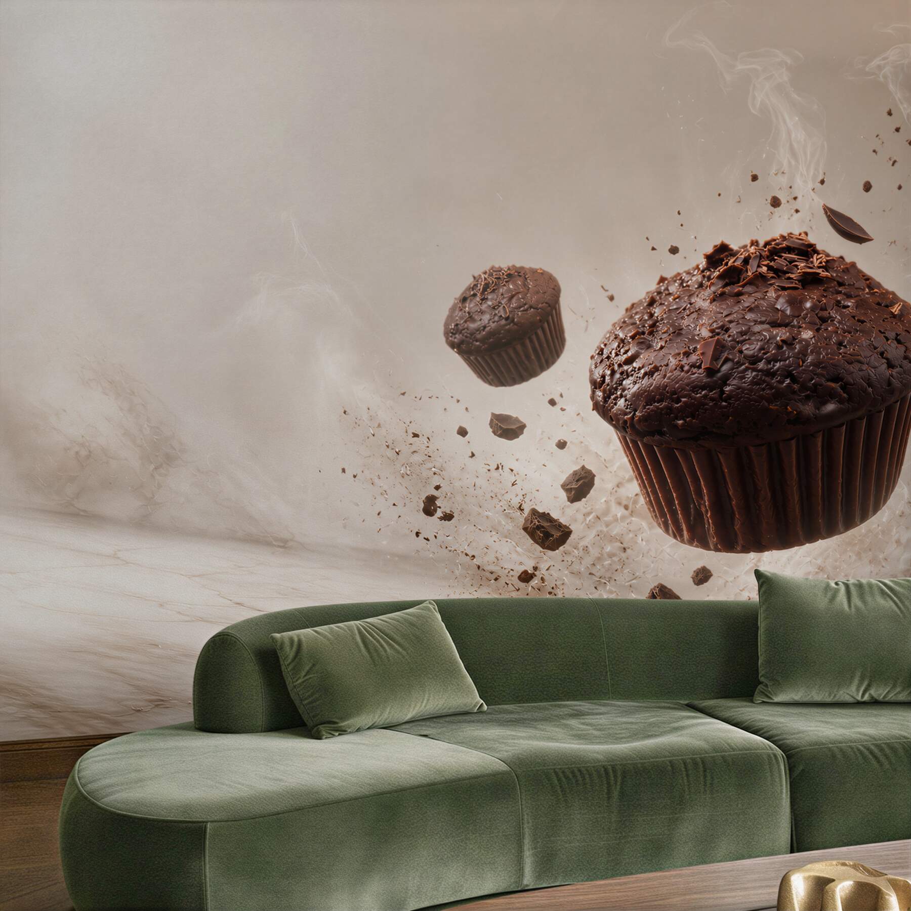 Fototapeta czekoladowe muffiny dynamiczne do kuchni lub kawiarni