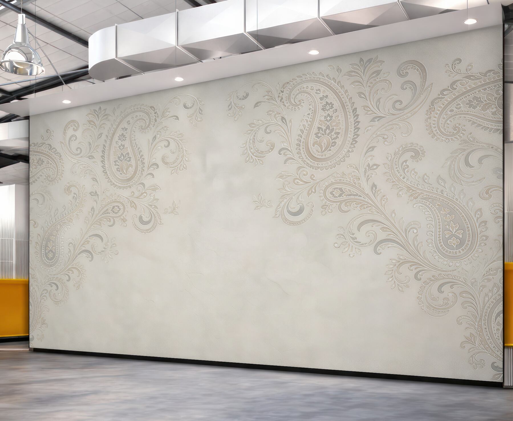 Fototapeta ornament paisley beżowy elegancki wzór klasyczny