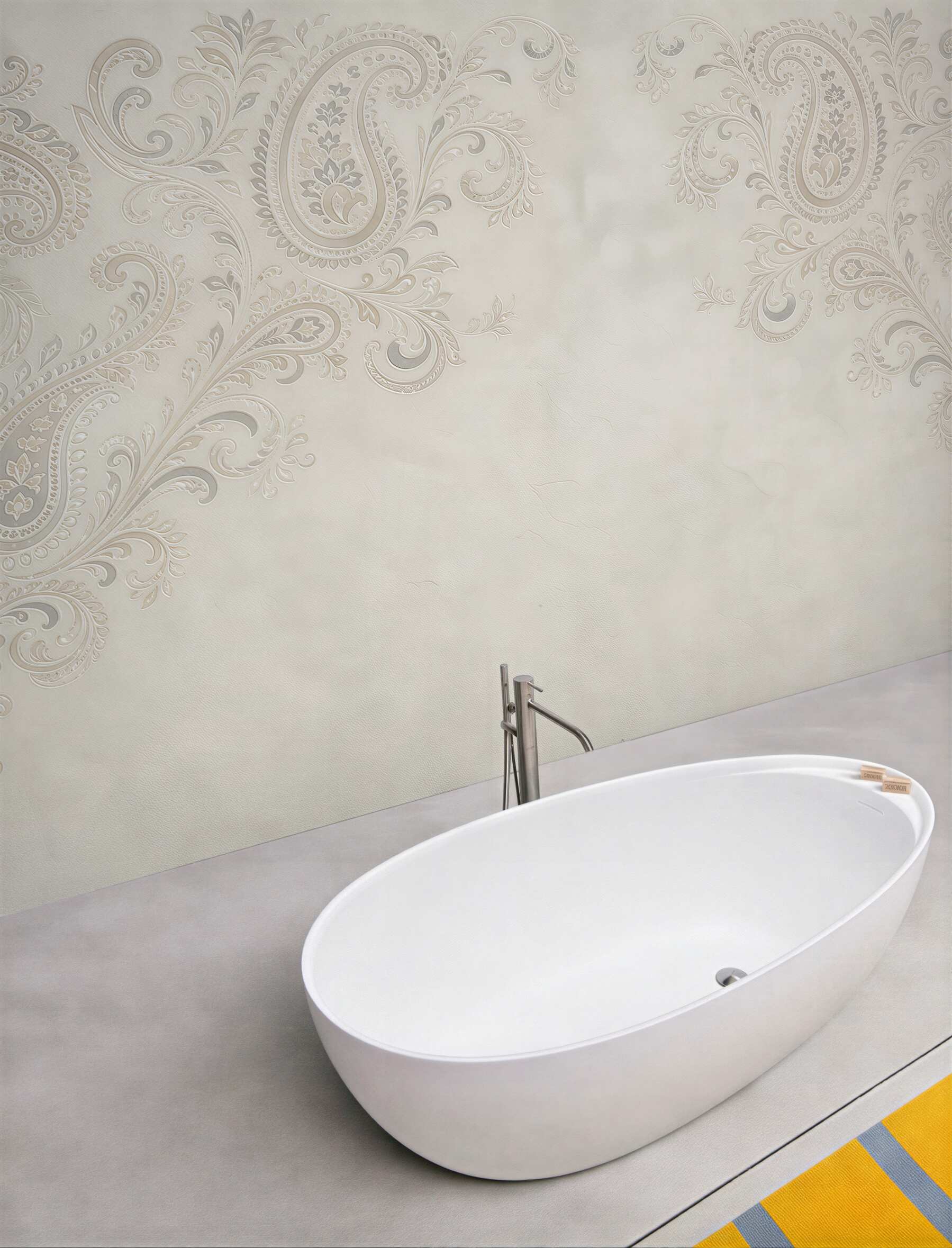 Fototapeta ornament paisley beżowy elegancki wzór klasyczny