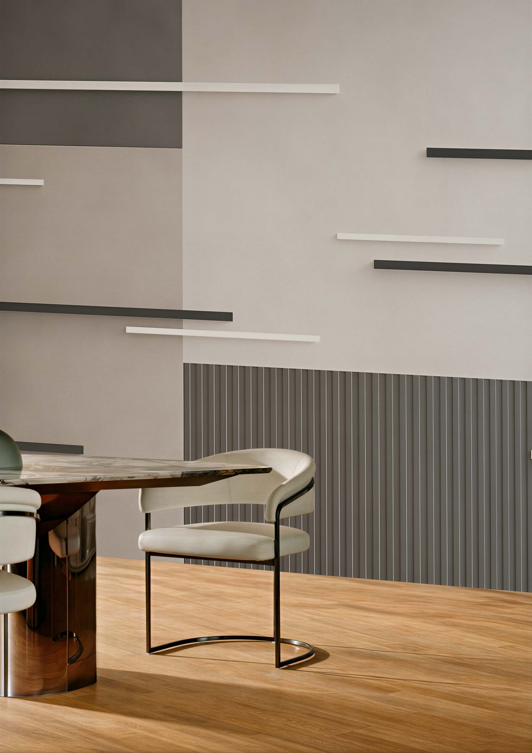Fototapeta geometryczna beżowo szara abstrakcja nowoczesna do salonu