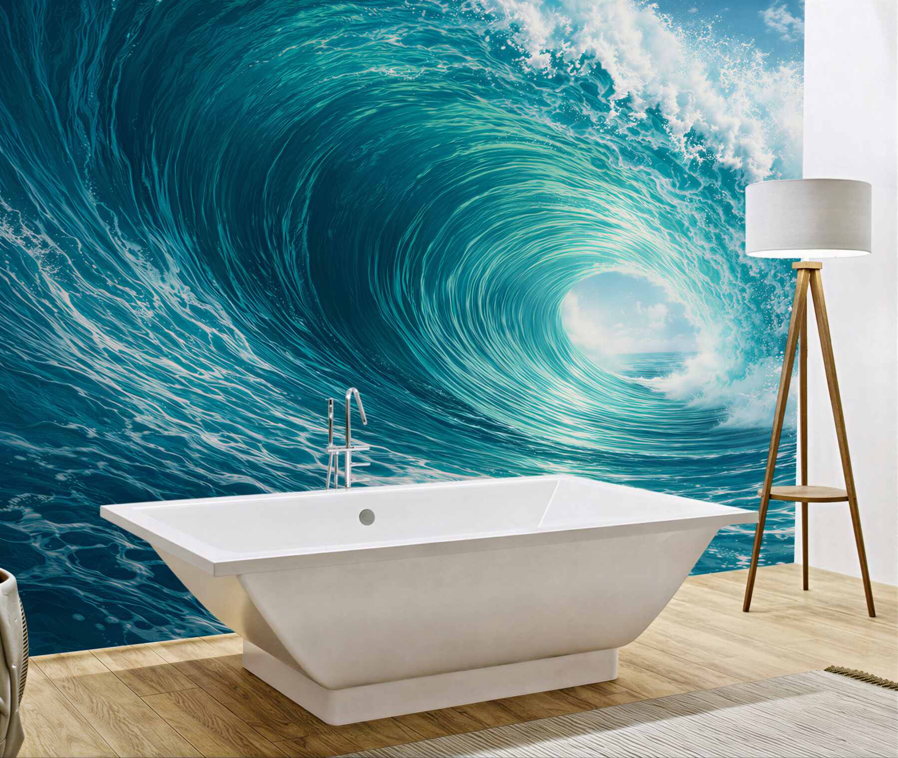 Fototapeta turkusowa fala oceaniczna dynamiczny morski pejzaż