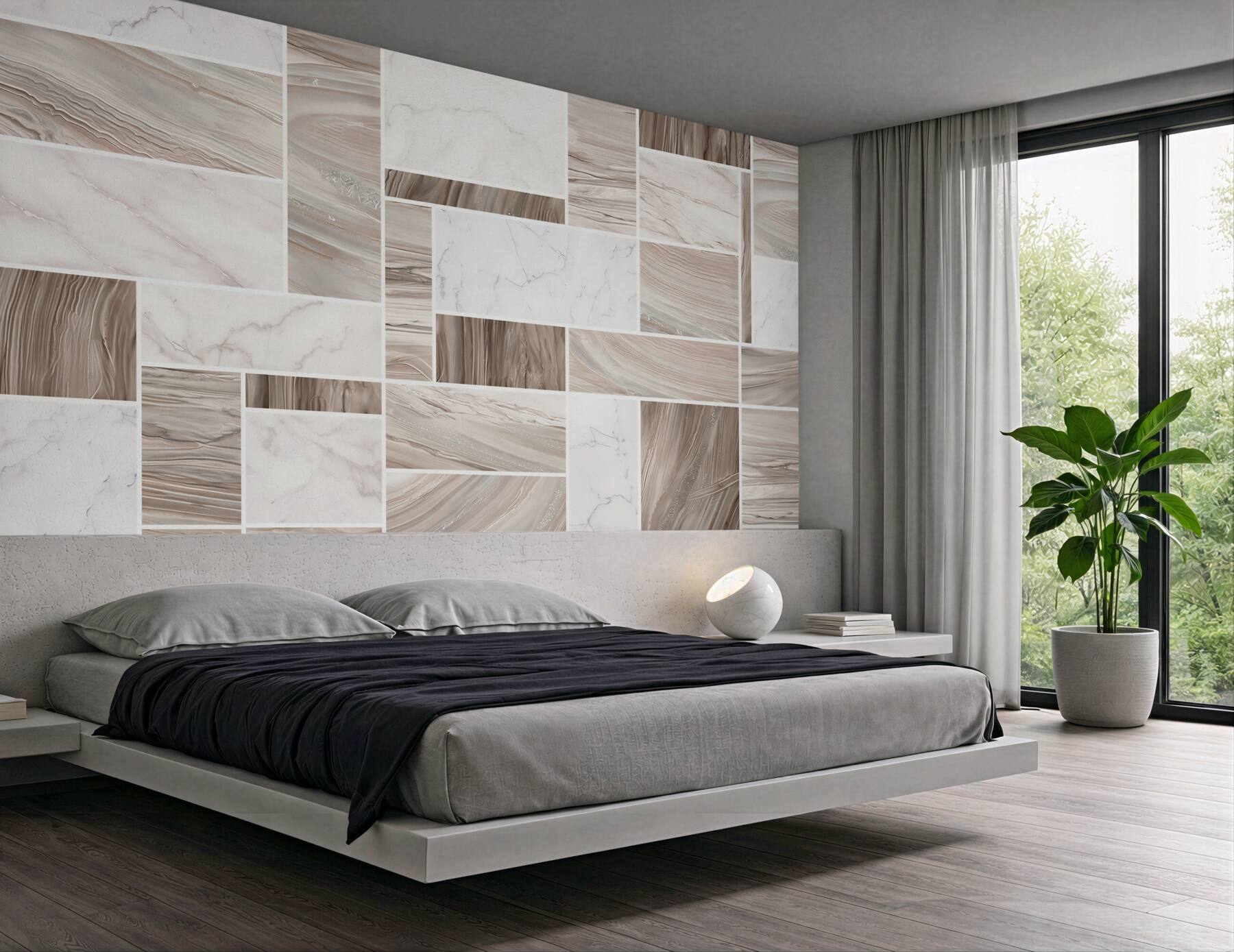 Fototapeta marmur beżowy patchwork nowoczesny elegancki