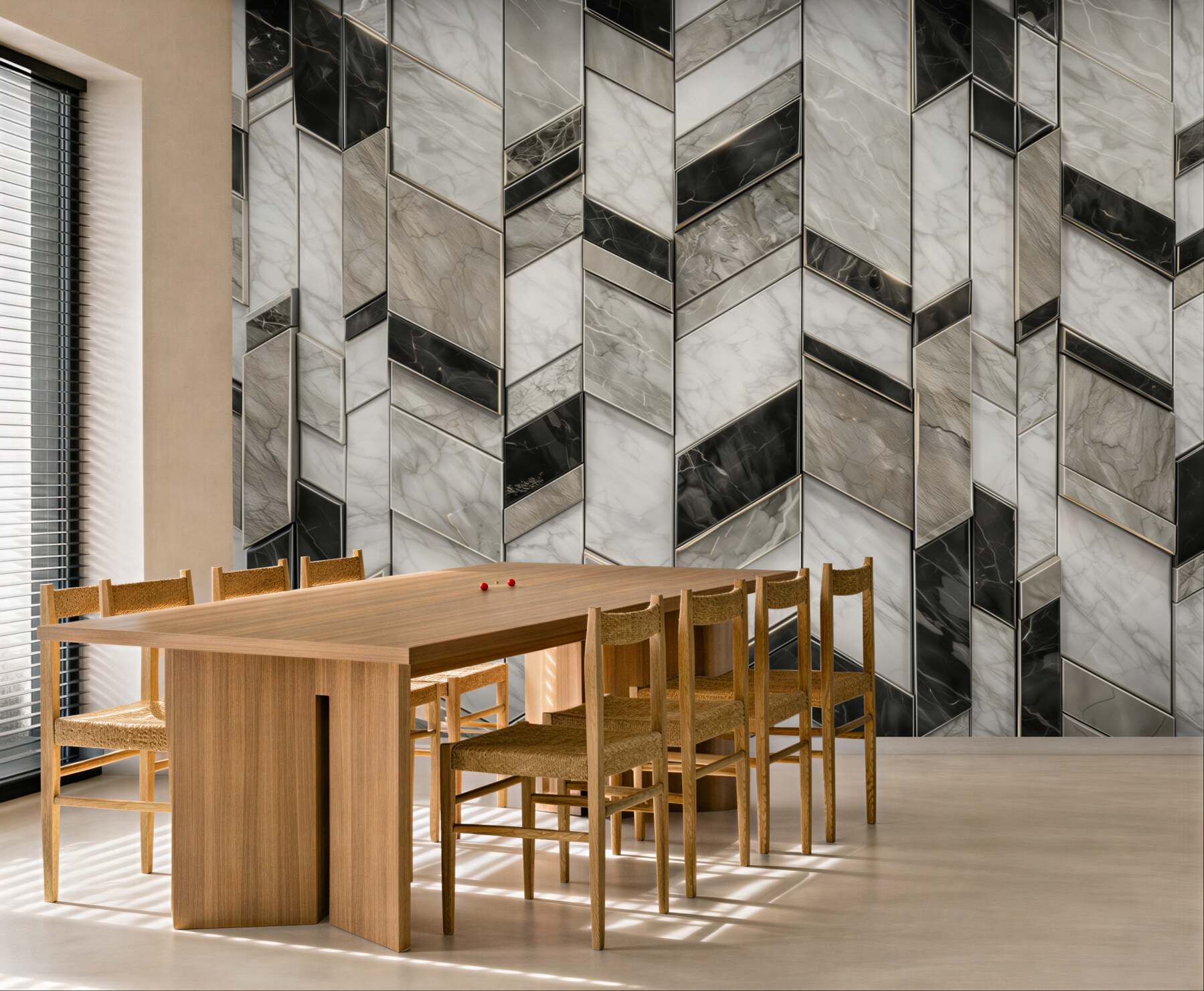 Fototapeta geometryczny marmur biało czarny nowoczesny wzór glamour