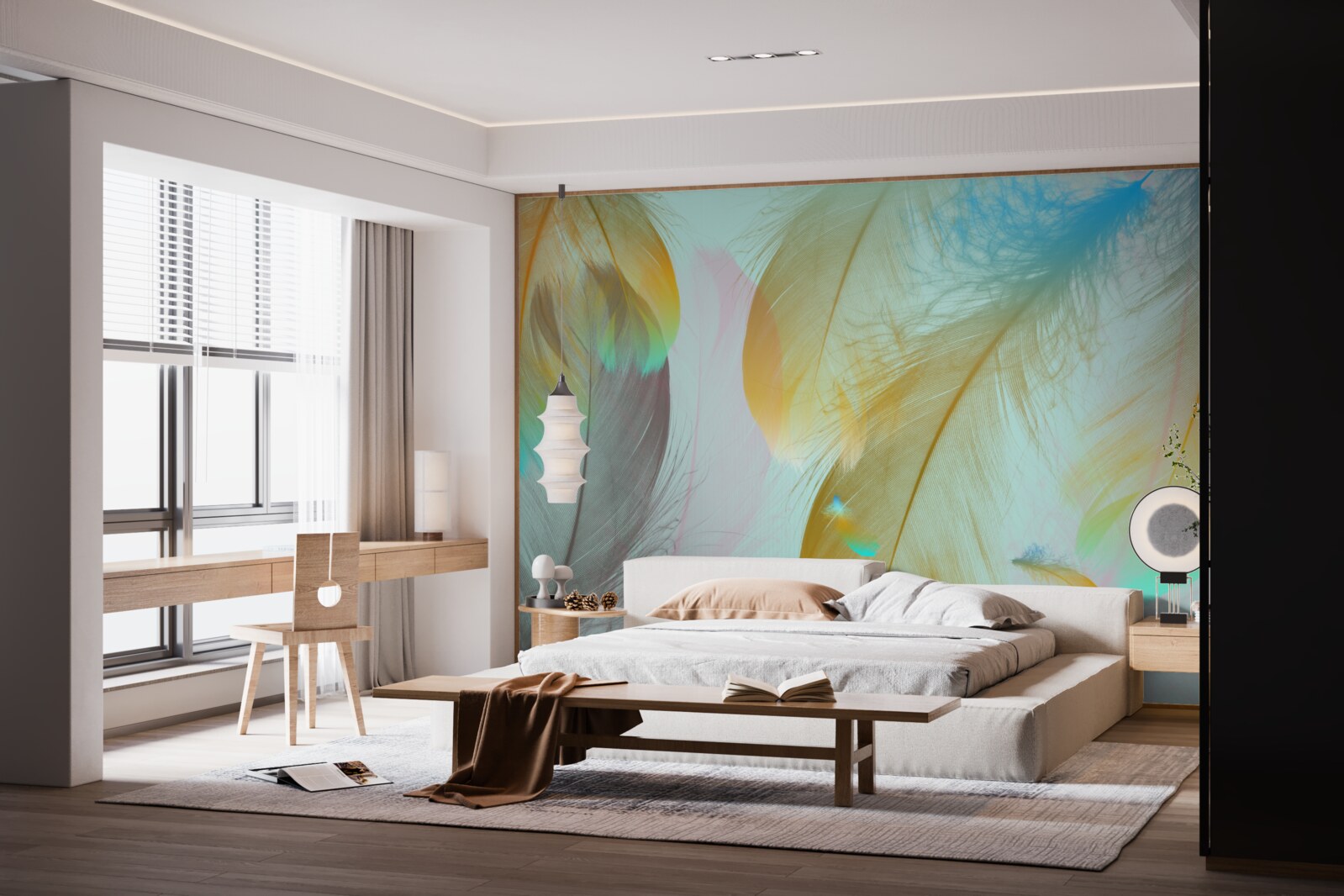 Fototapet zbor pene moi