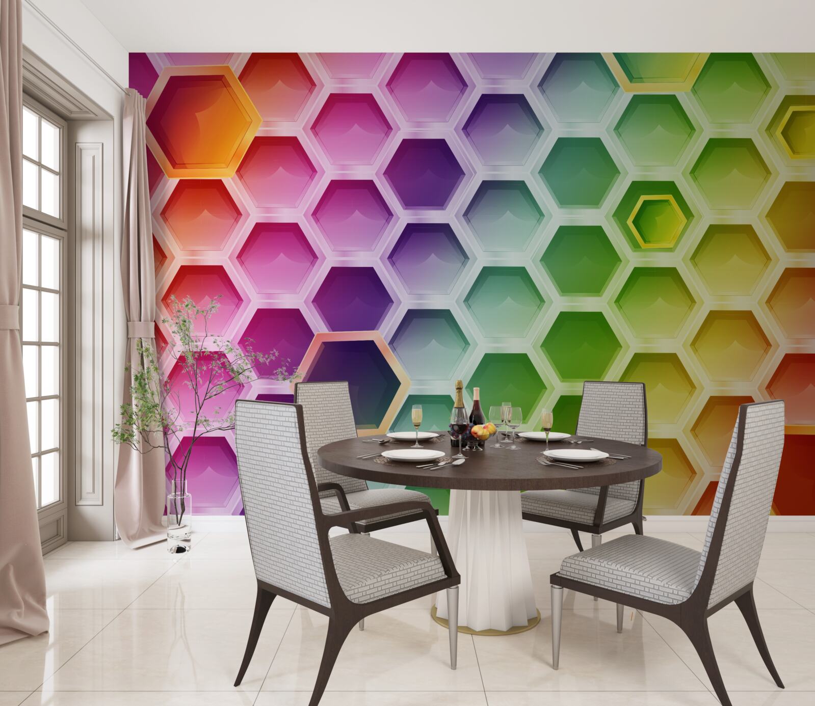 Fototapet stupi luminoși multicolori