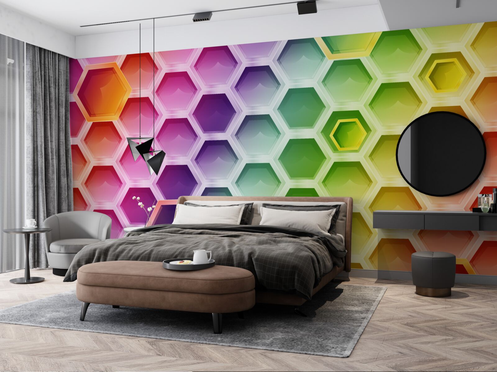 Fototapet stupi luminoși multicolori