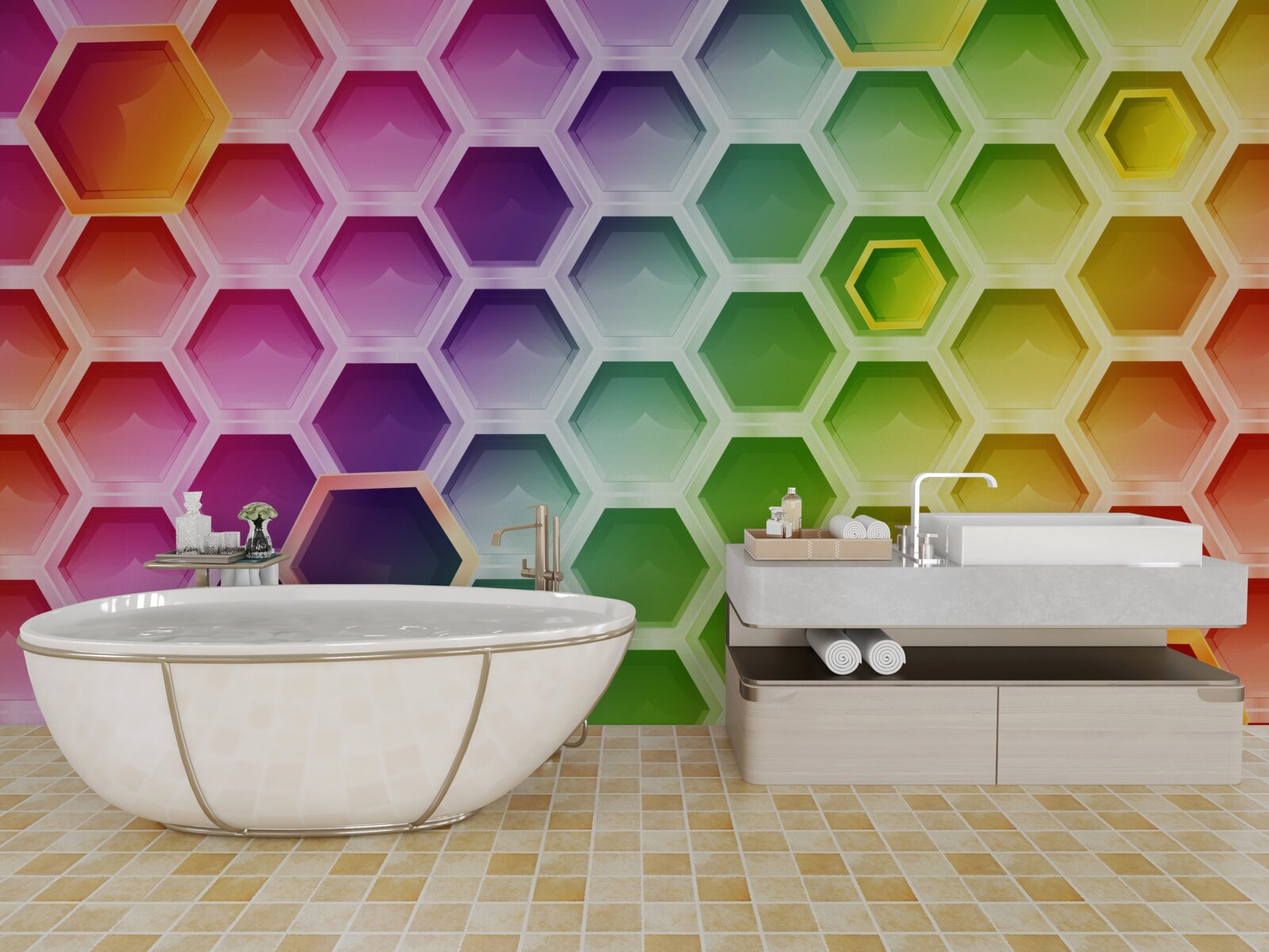 Fototapet stupi luminoși multicolori