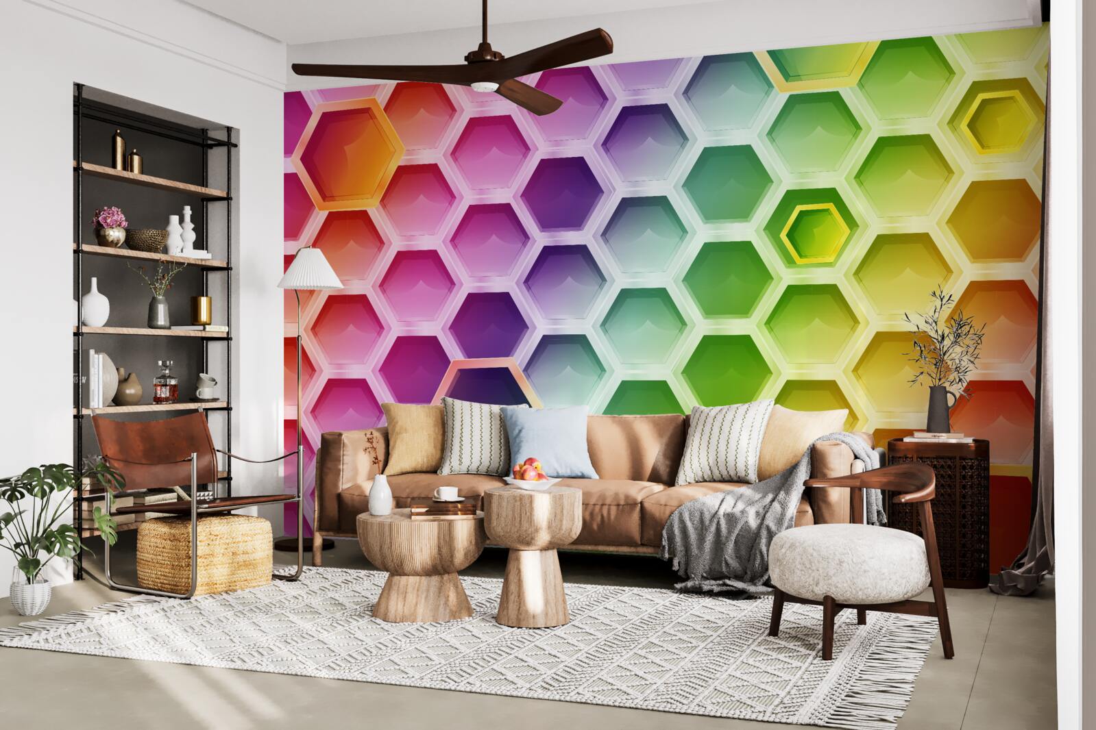 Fototapet stupi luminoși multicolori