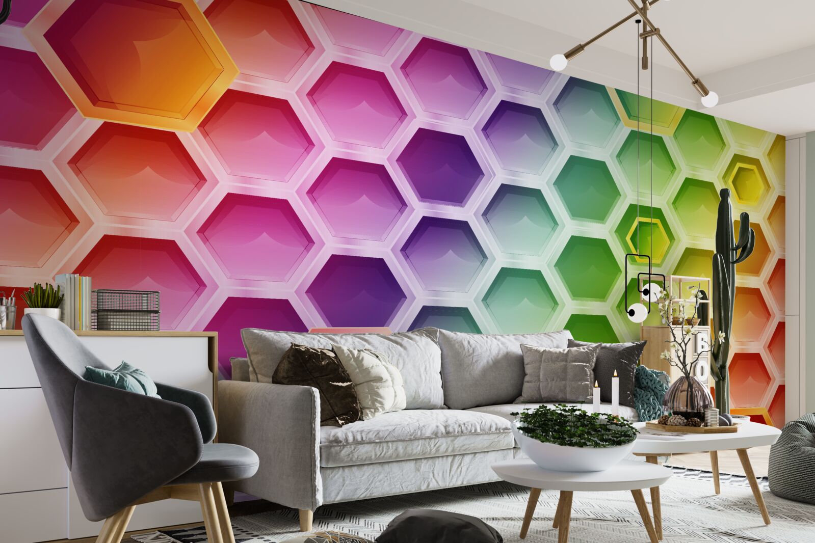 Fototapet stupi luminoși multicolori