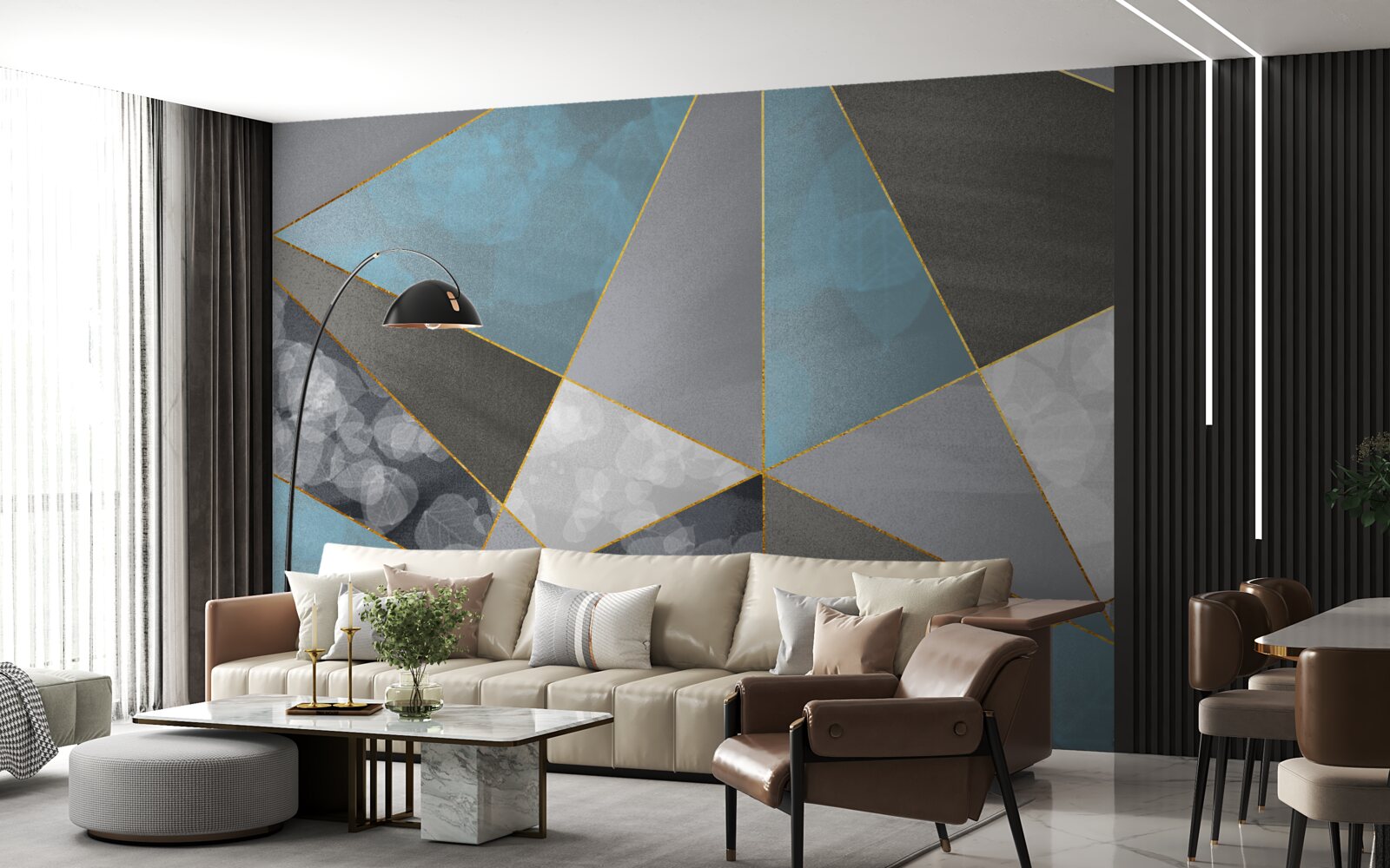 Fototapet fundal unic cu motive geometrice