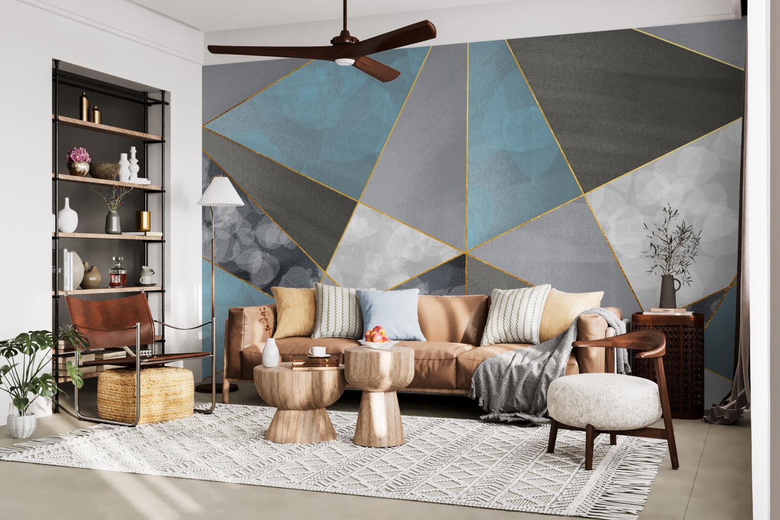 Fototapet fundal unic cu motive geometrice