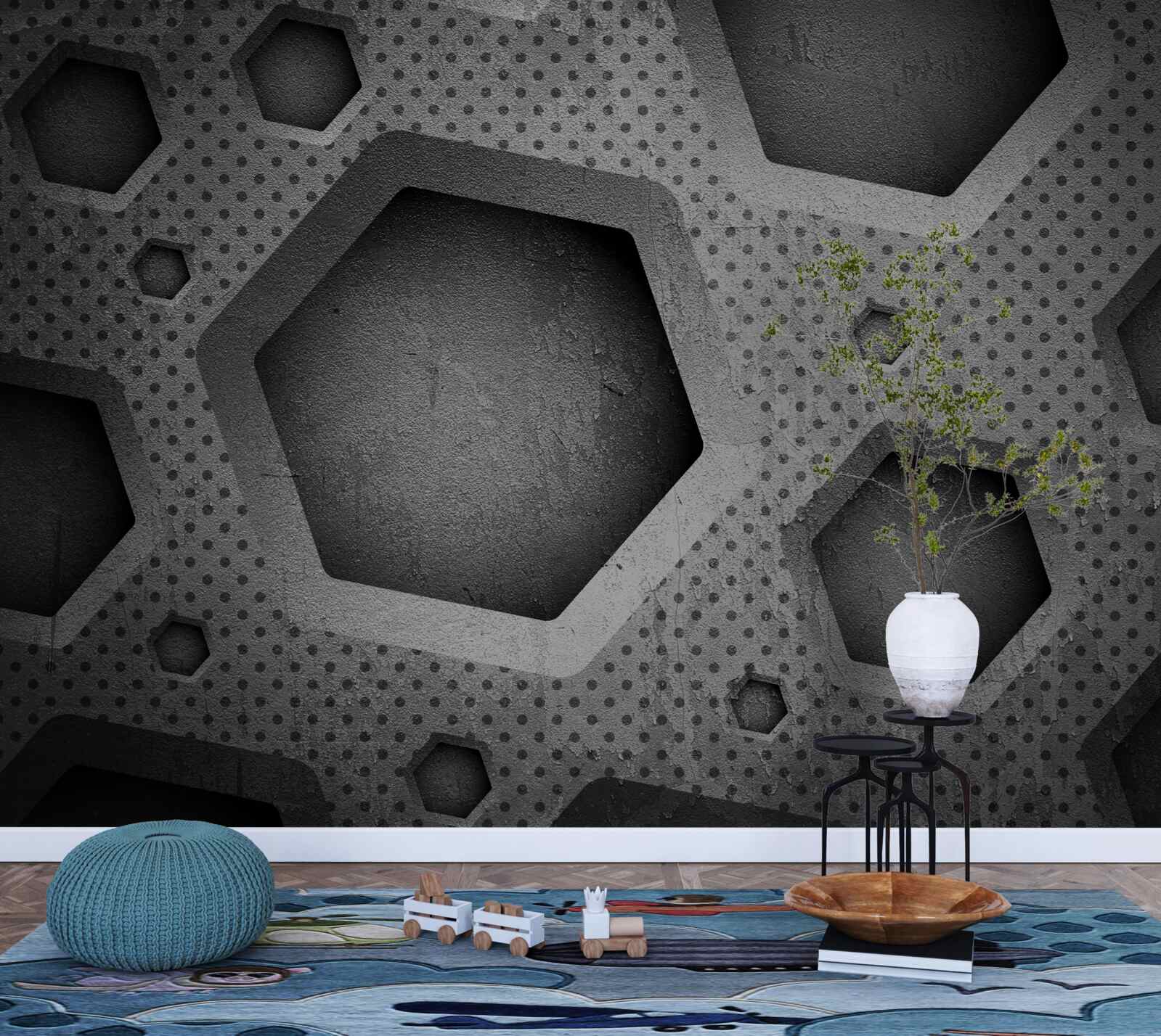 Fototapet barieră hexagonală abstractă