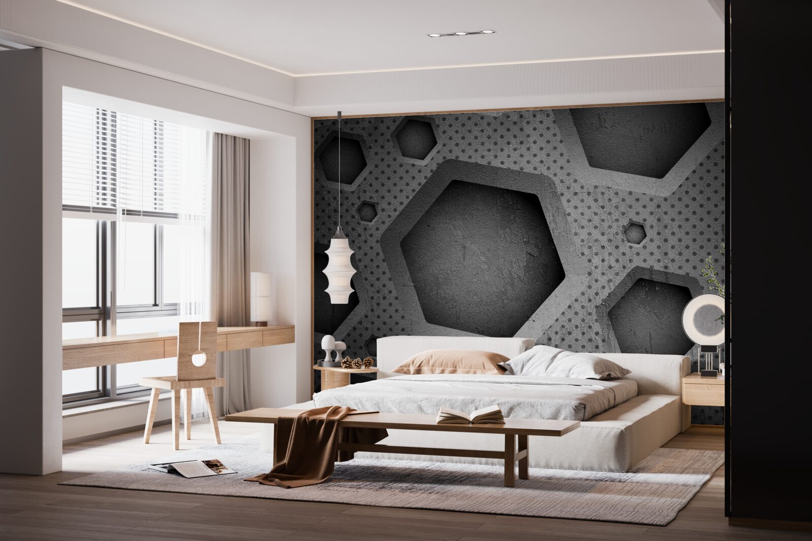 Fototapet barieră hexagonală abstractă