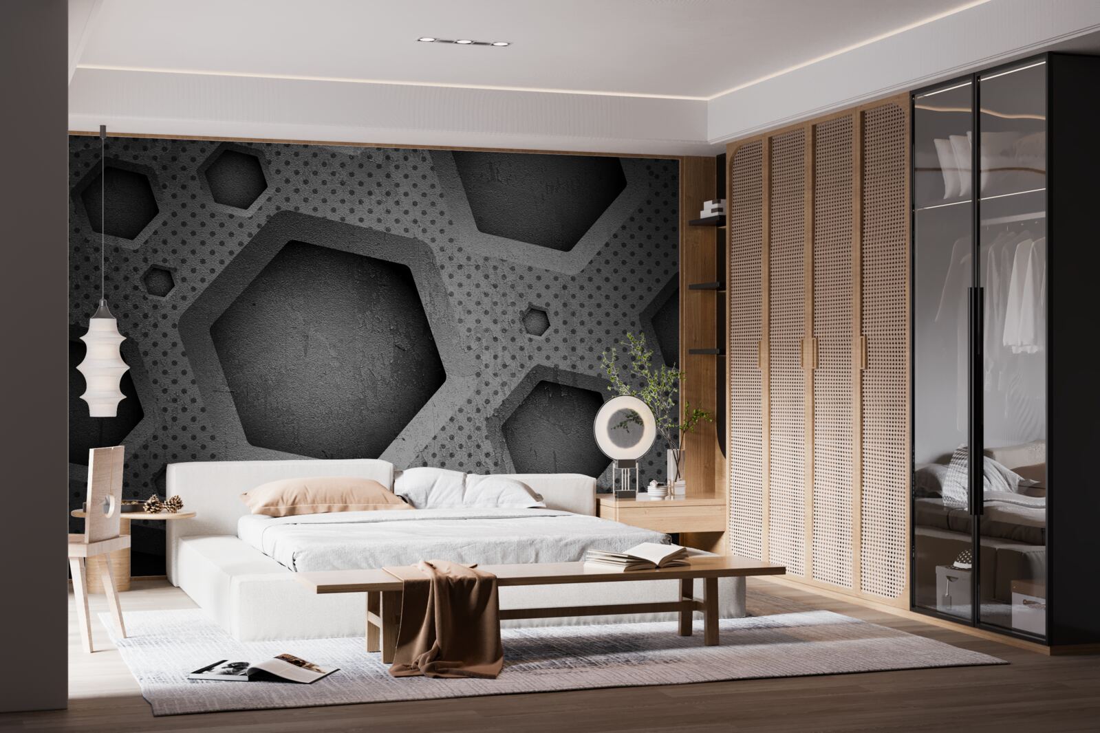 Fototapet barieră hexagonală abstractă