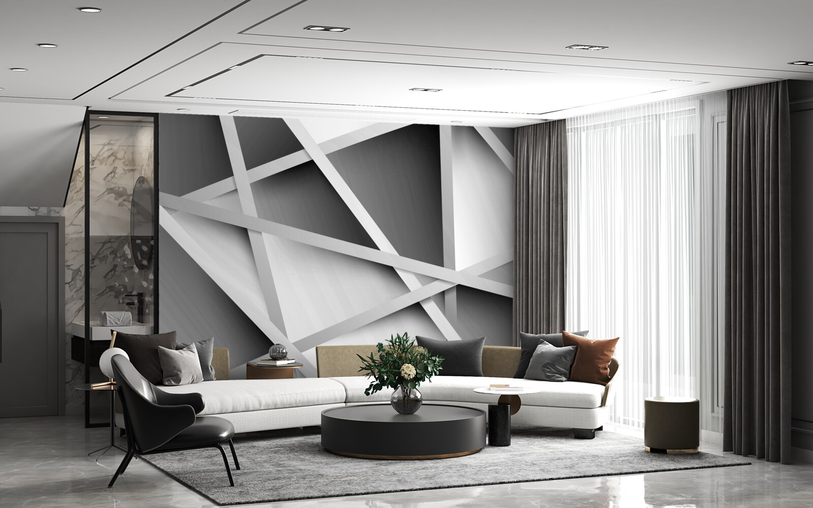 Fototapet ceață gri ambiguă