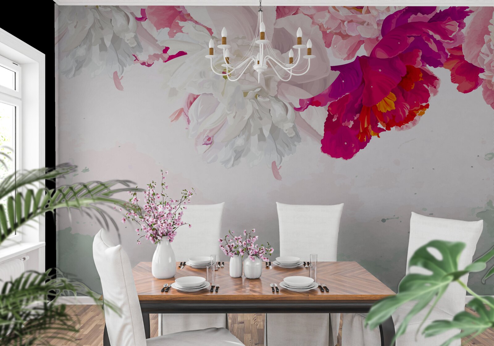 Fototapet fundal bogat colorat în nuanțe de alb