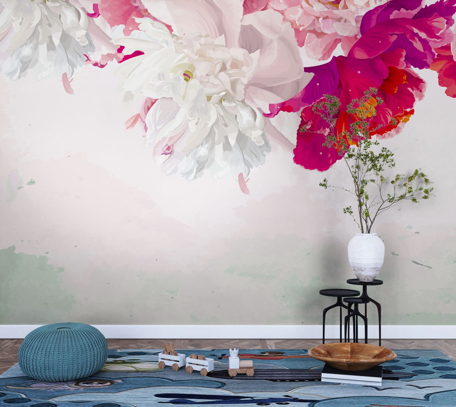 Fototapet fundal bogat colorat în nuanțe de alb