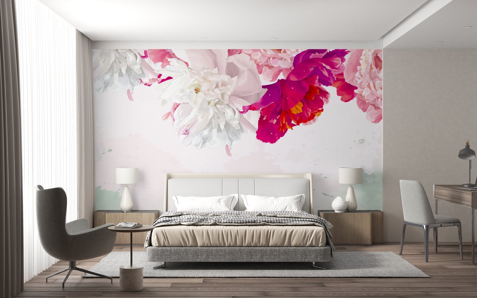 Fototapet fundal bogat colorat în nuanțe de alb