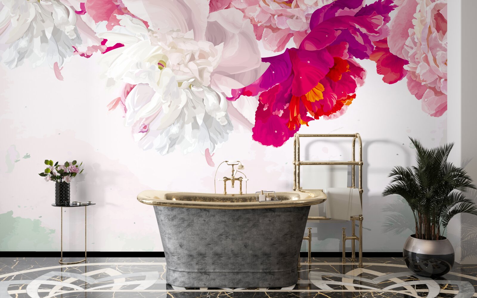 Fototapet fundal bogat colorat în nuanțe de alb