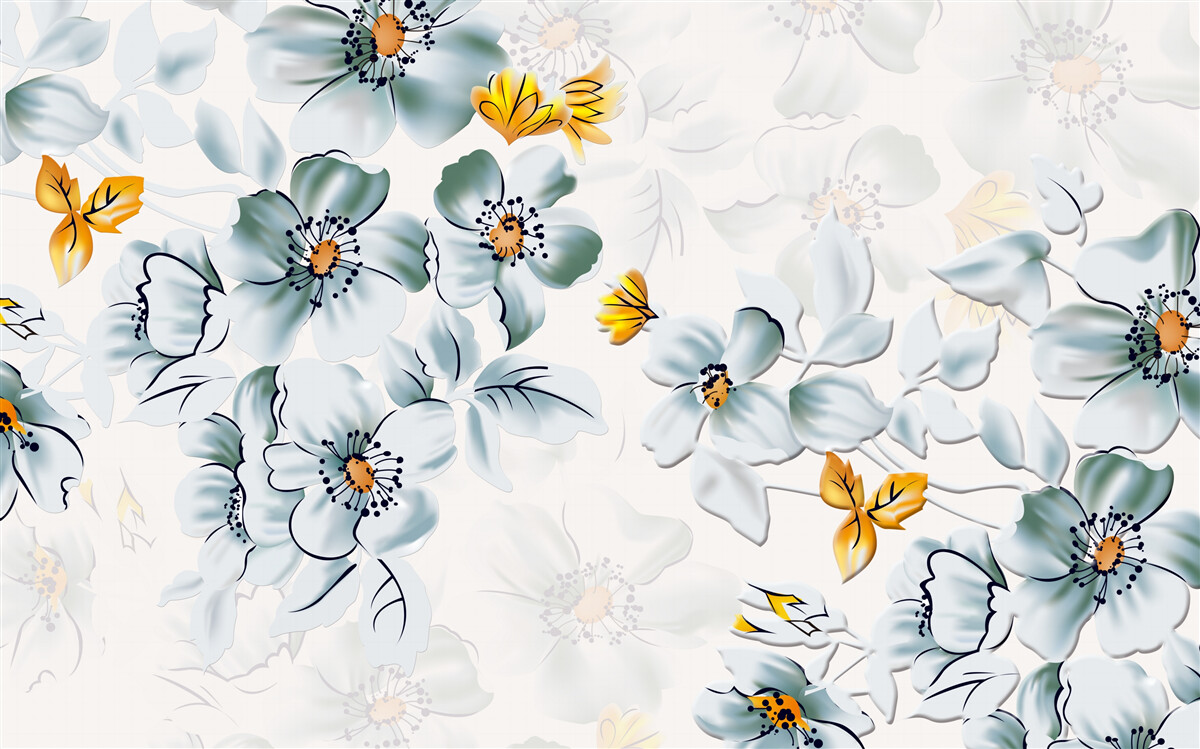 Fototapet flori deschise cu tandrețe