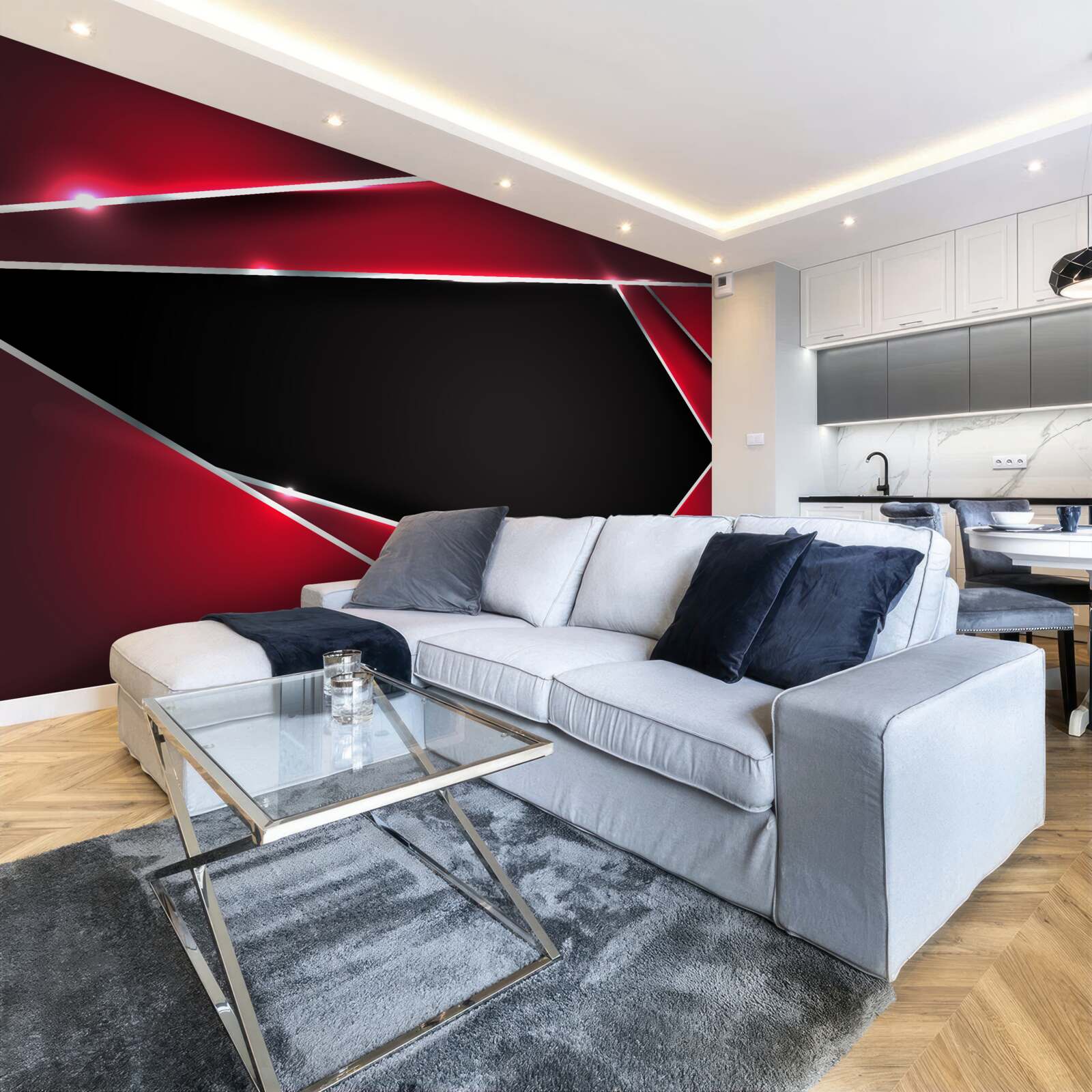 Fototapet fundal exclusiv în roșu și negru