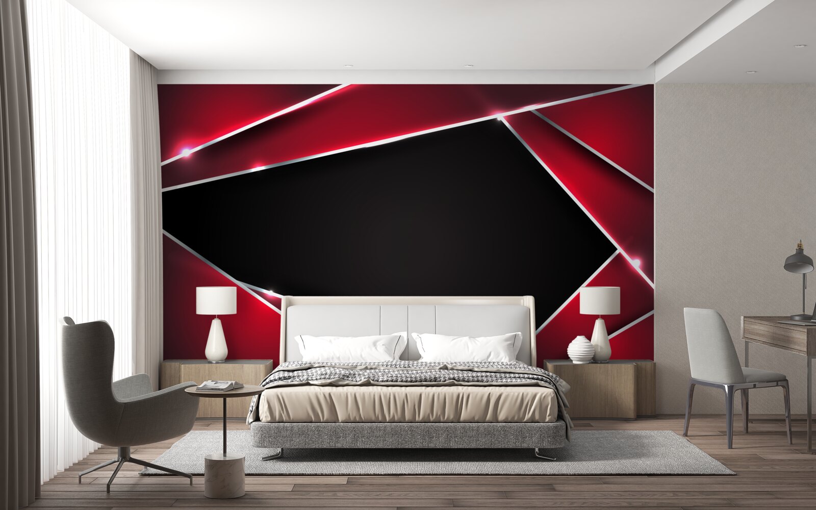 Fototapet fundal exclusiv în roșu și negru