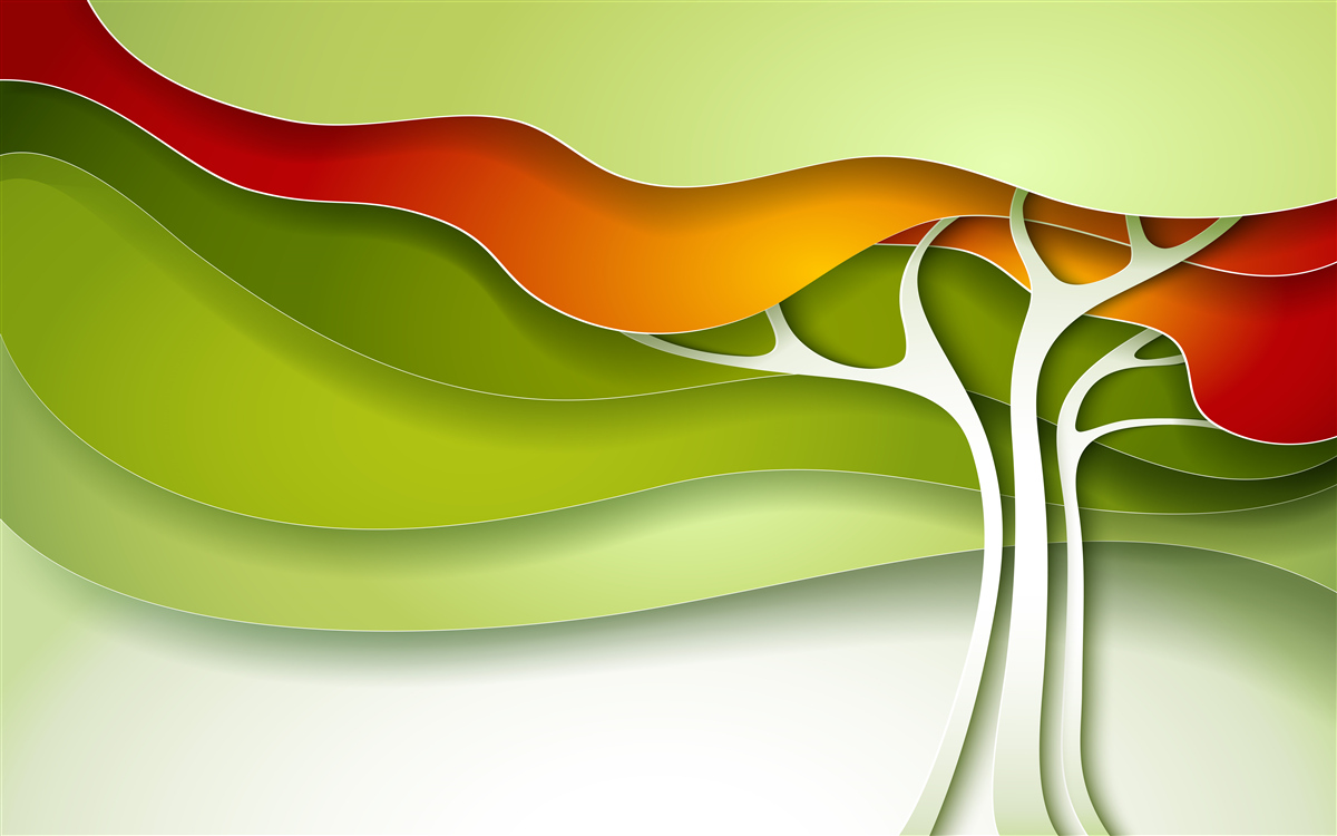 Fototapet vârful copacului este pictat în tonuri strălucitoare de toamnă