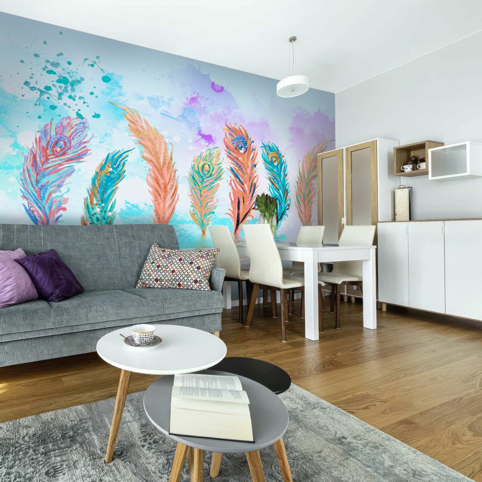 Fototapet penele proeminente străpung apa